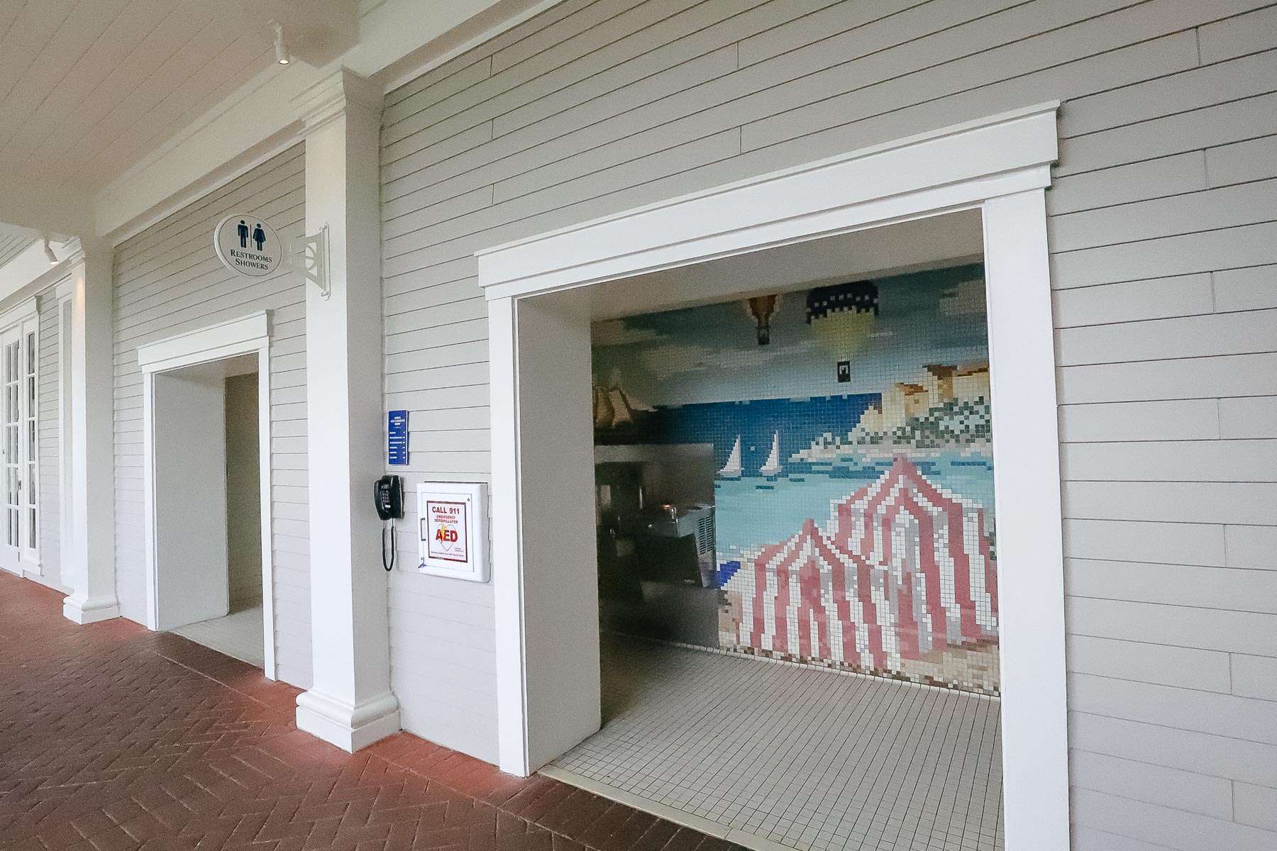 pool restrooms at Stormalong Bay 