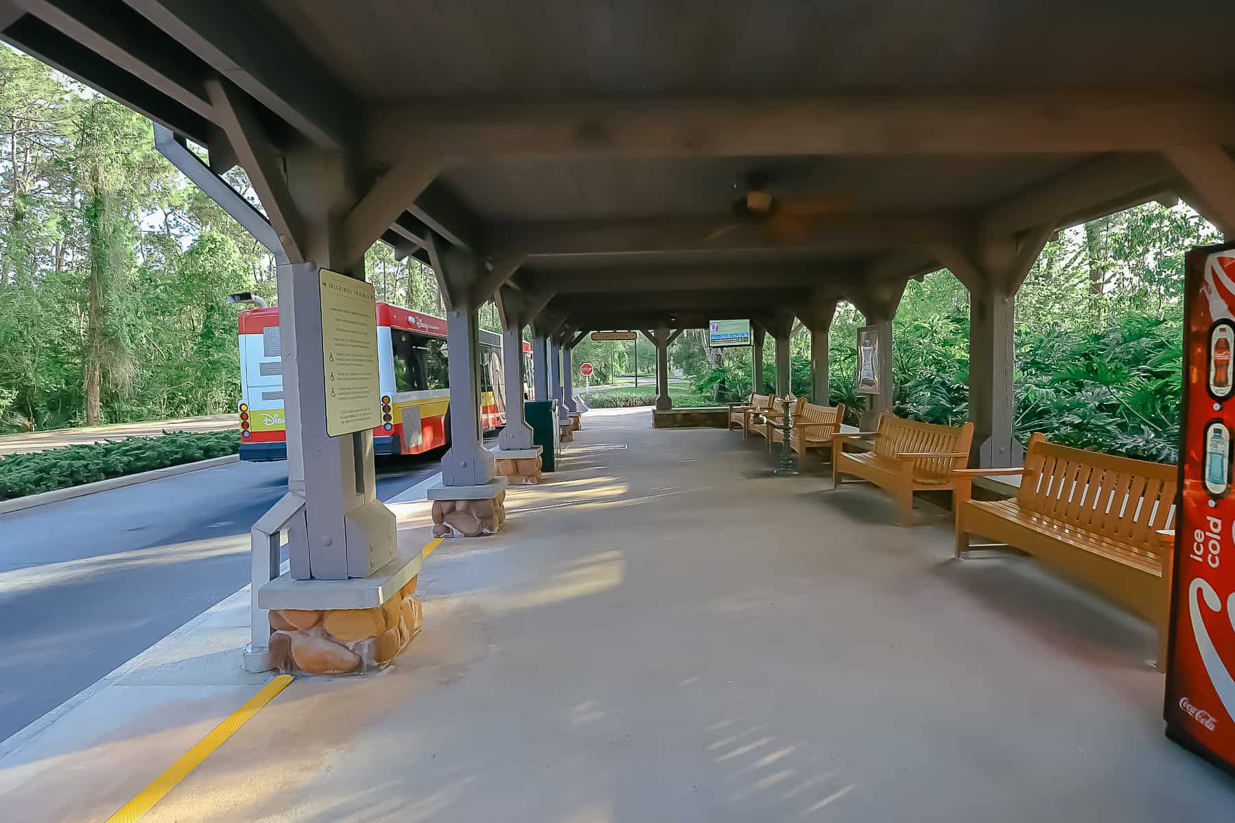 bus stop at Port Orleans Riverside 