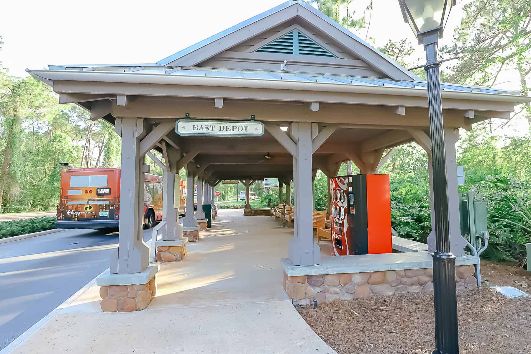 the East Depot bus stop at Port Orleans Riverside 