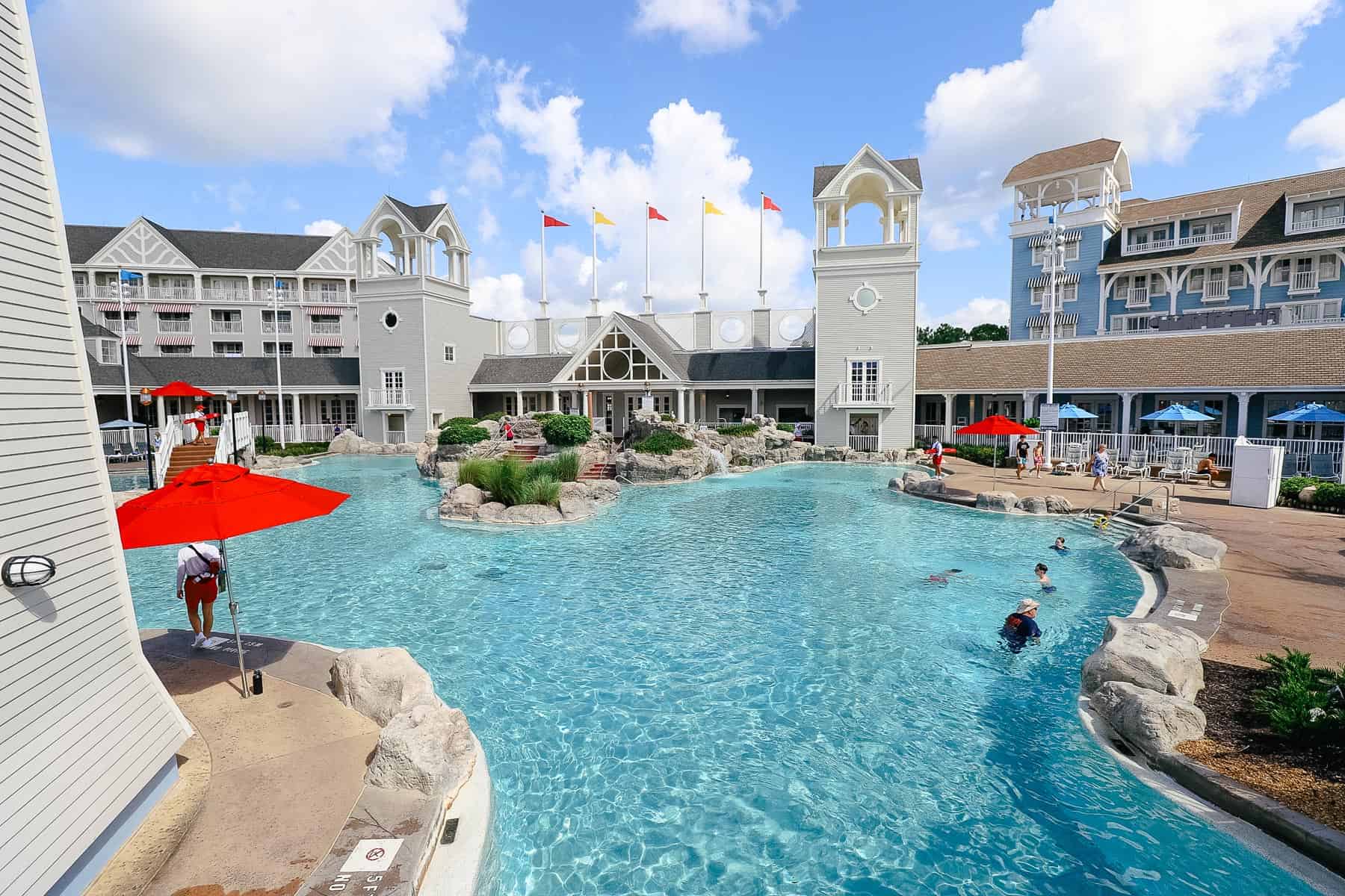 This entire area of the pool has a sand bottom. 