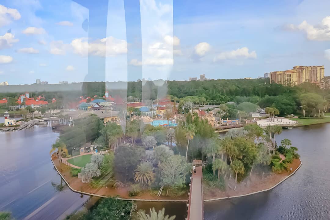 Skyliner ride between Caribbean Beach and Disney's Riviera 