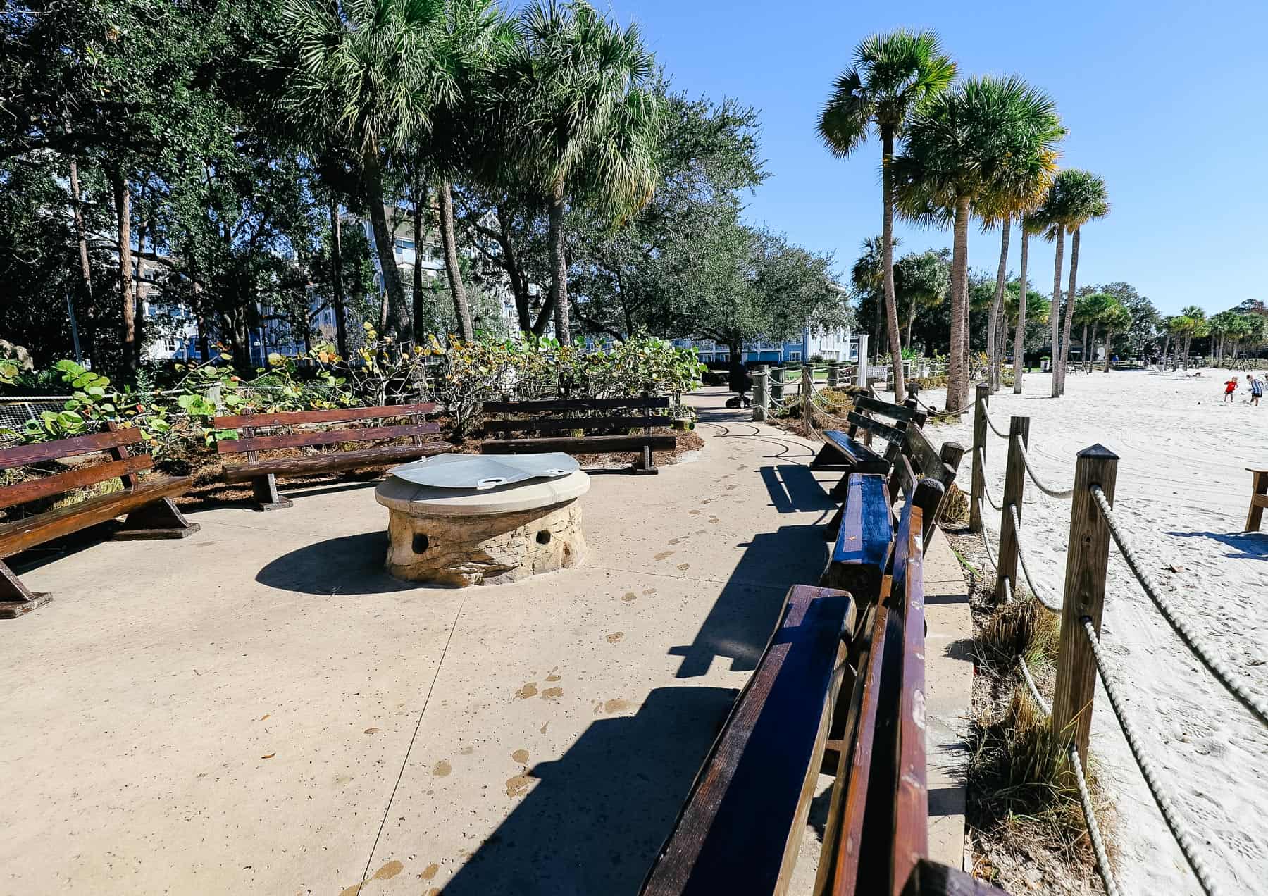 marshmallow roast area at Stormalong Bay 