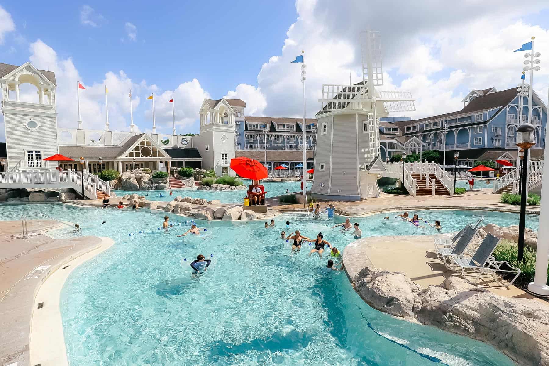 portion of the lazy river at Stormalong Bay 