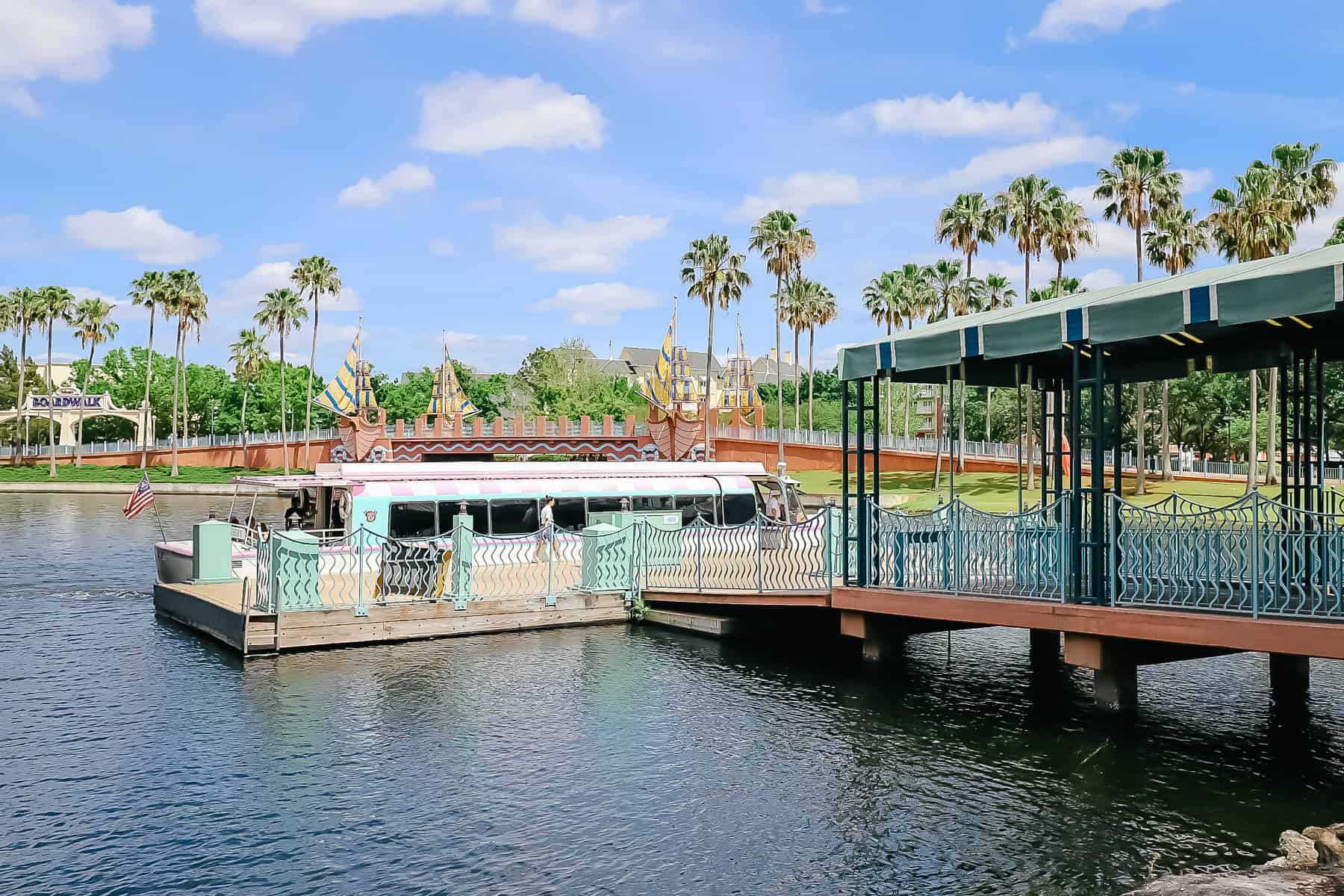 Friendship Boat Dock at Swan and Dolphin, also used by guests of Swan Reserve. 