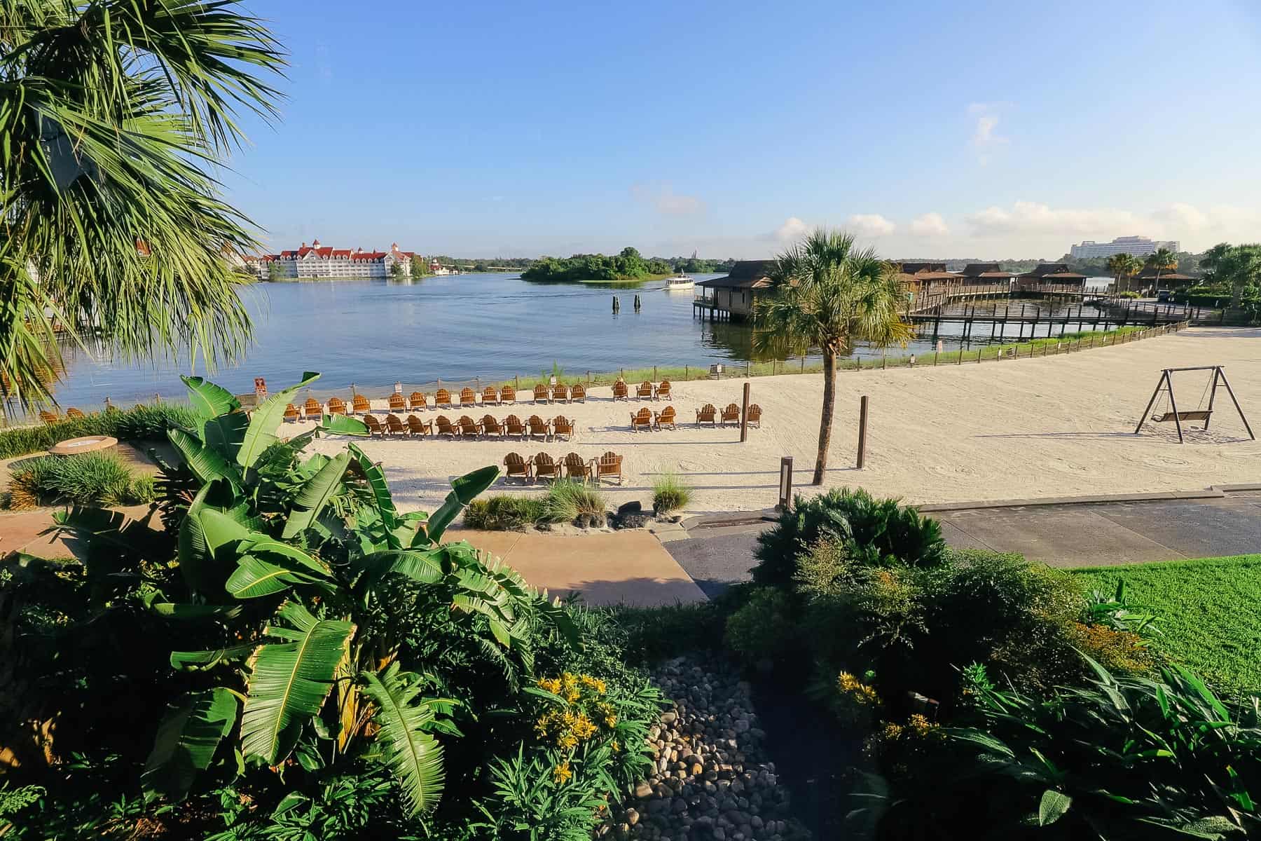 Views of Grand Floridian, Contemporary, and Bora Bora Bungalows from Poly Club Level