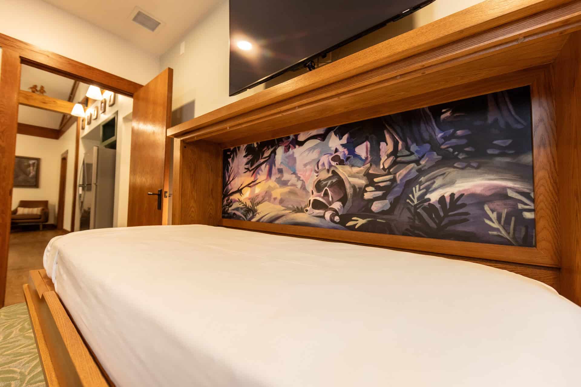 a pull down sleeper bed in the second bedroom