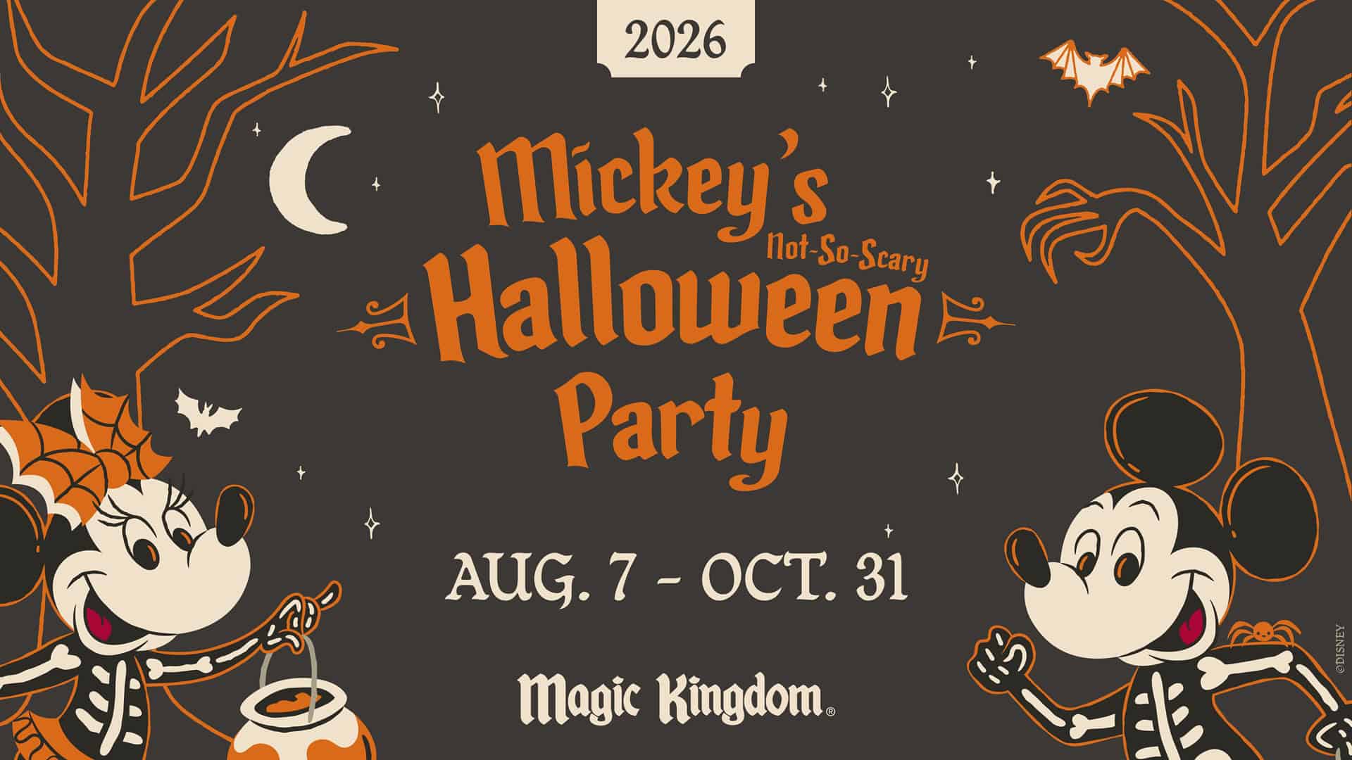 2026 Mickey’s Not So Scary Halloween Party Dates Announced