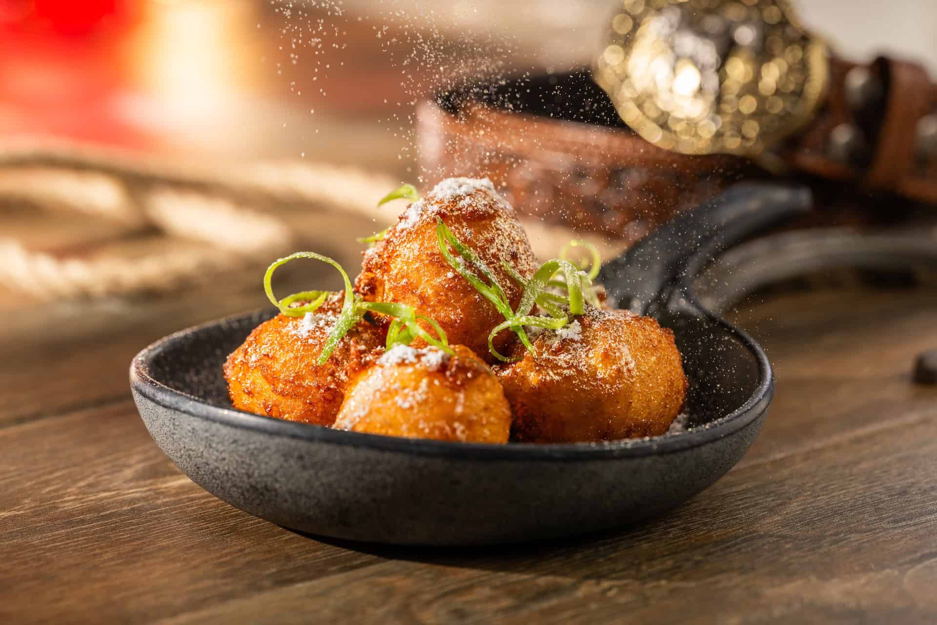 Sweet Golden Corn Fritters at Diamond Horseshoe Pop-Up