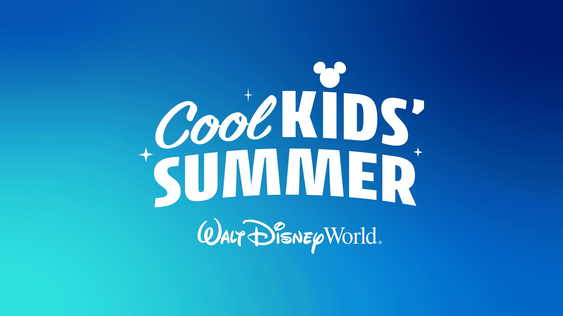 the Cool Kid's Summer logo for Walt Disney World 