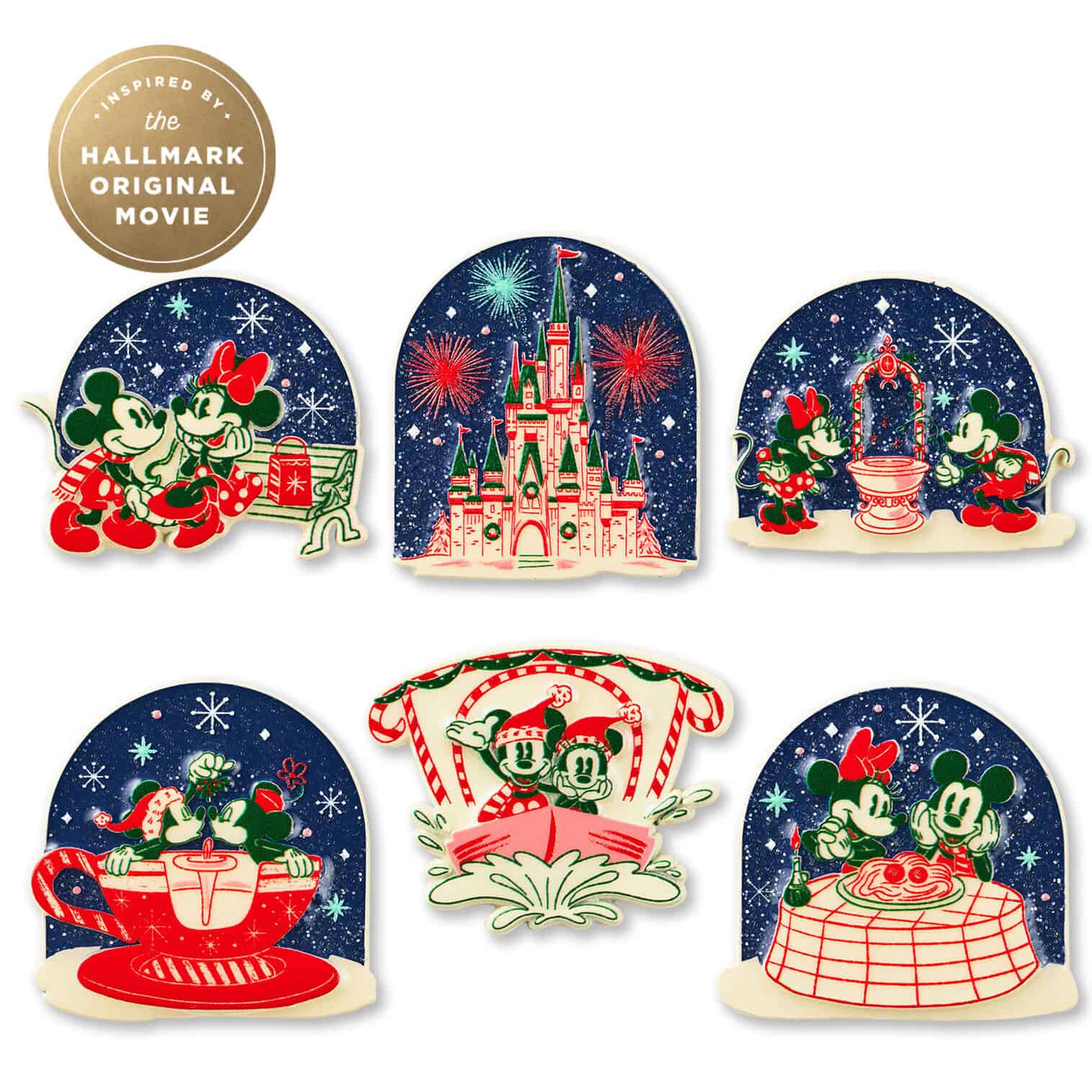 a pin set for Hallmark Christmas that will be available at Disney Springs