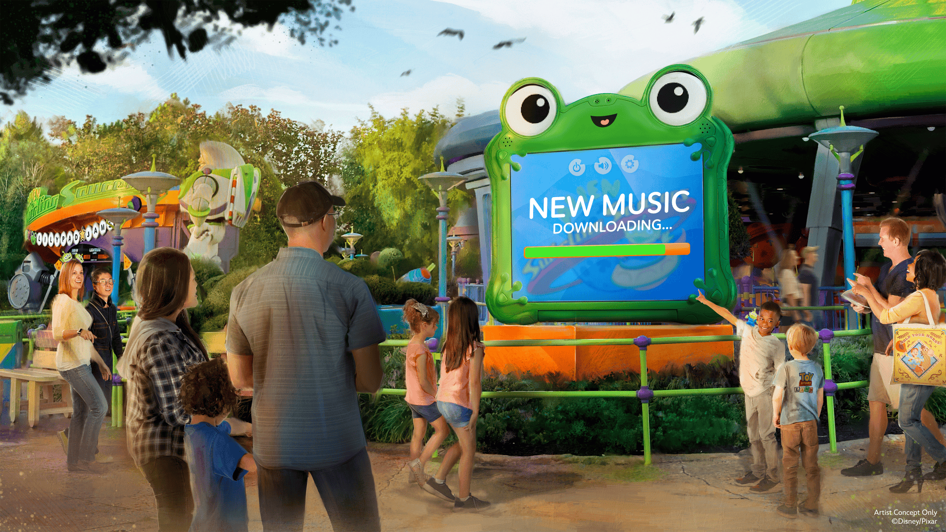 Concept Art: Lilypad at Alien Swirling Saucers