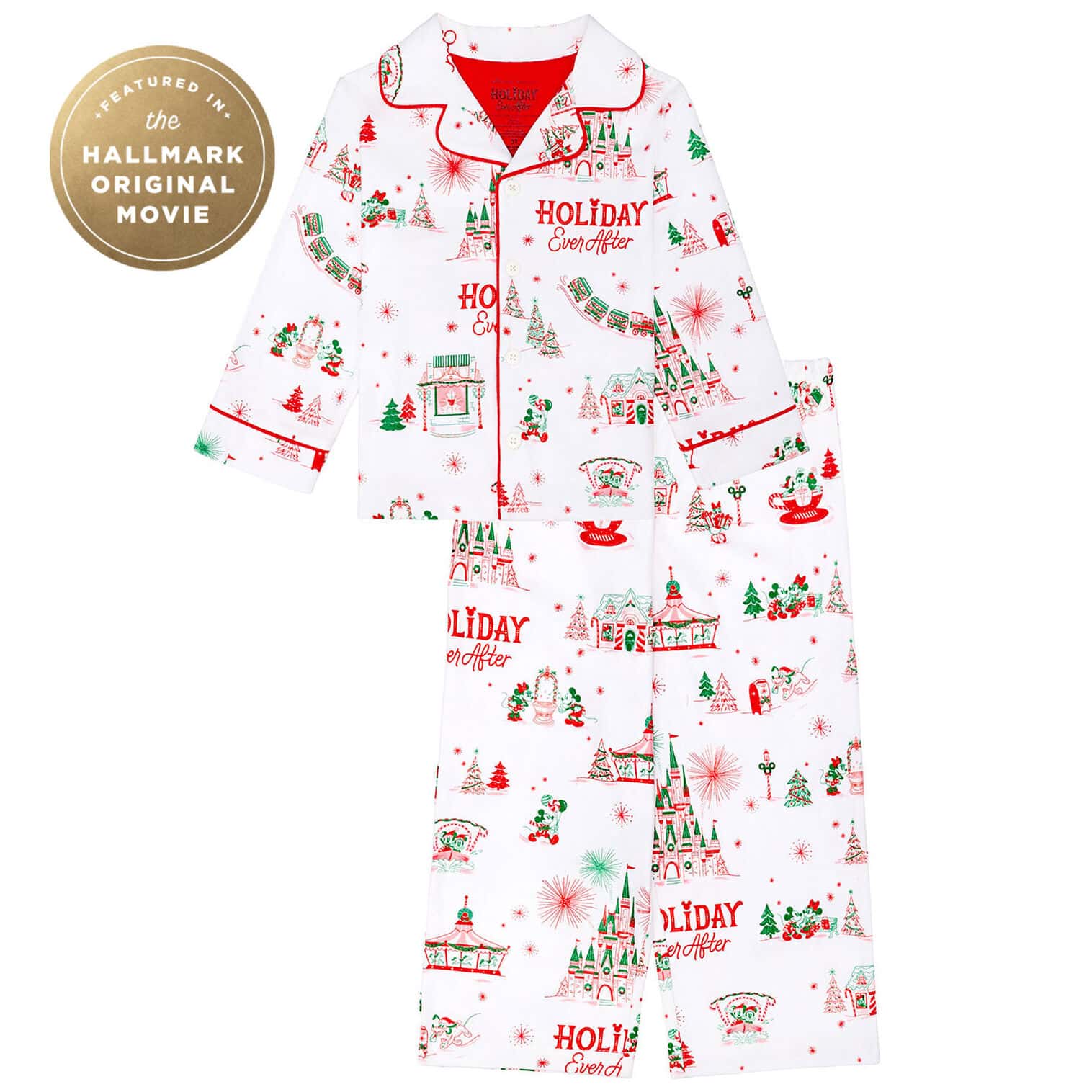 a Holiday Ever After Disney Wish Come True pajama set