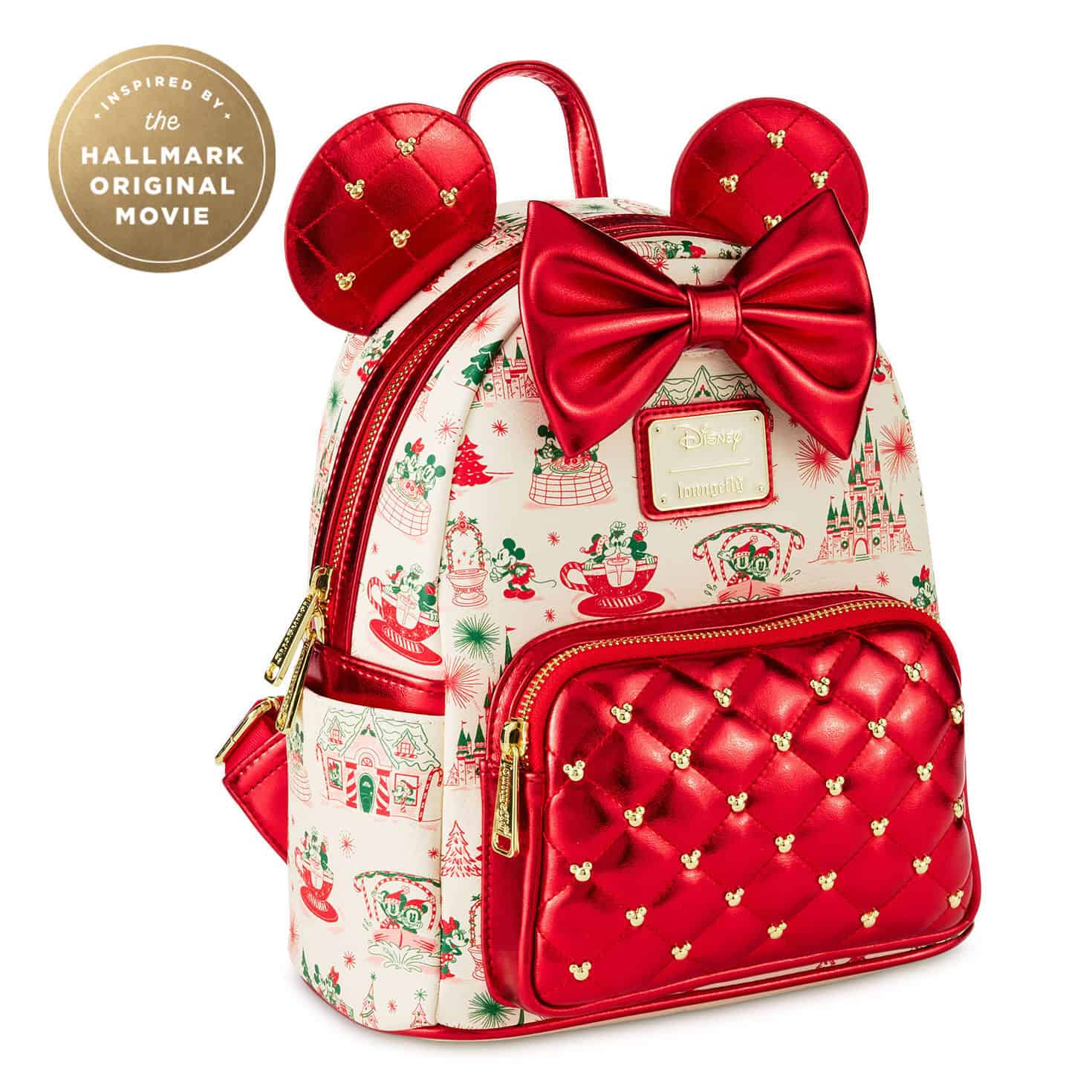 a loungefly backpack inspired by Holiday Ever After Movie Hallmark