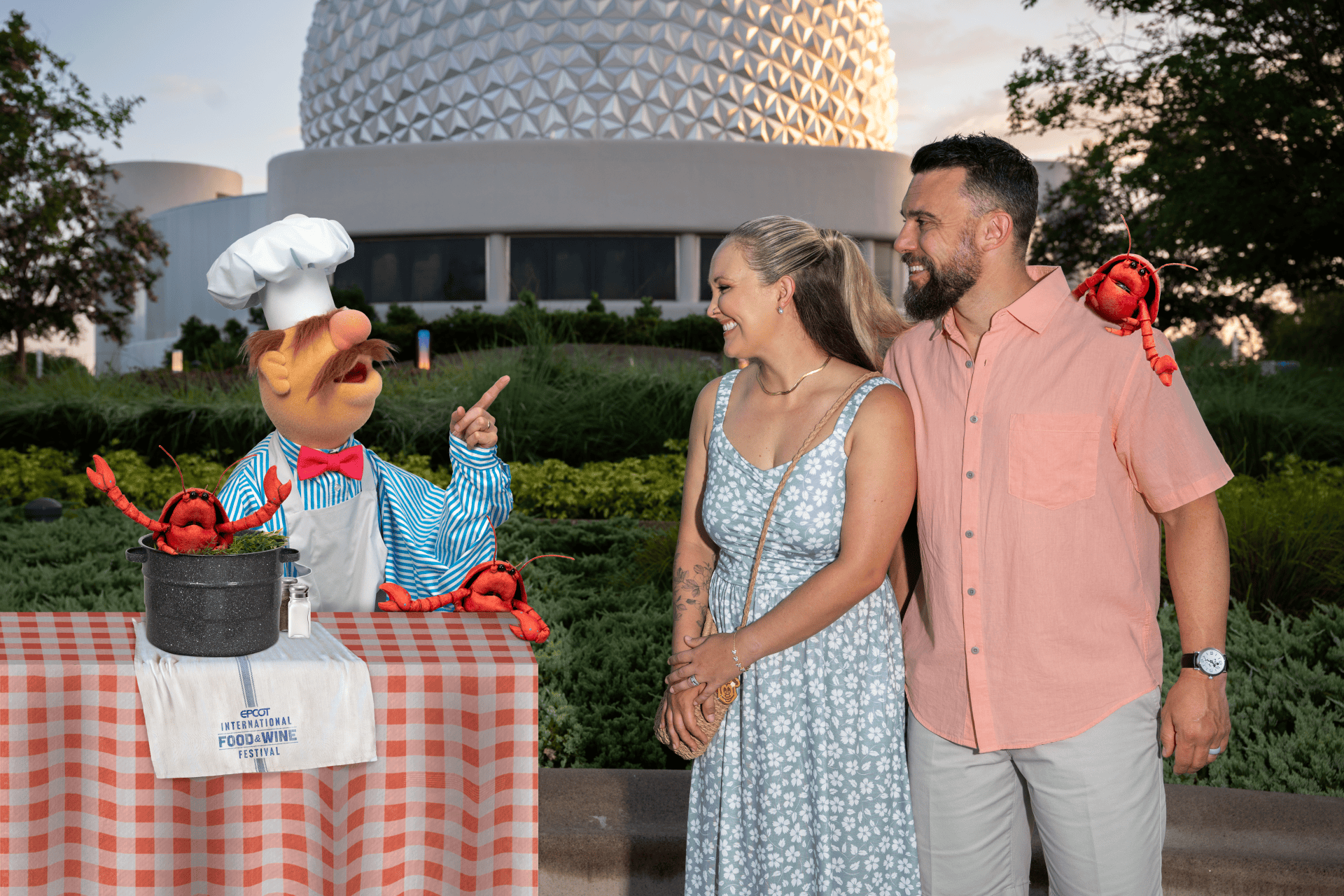 a Swedish Chef Muppets Food and Wine PhotoPass Shot at Epcot