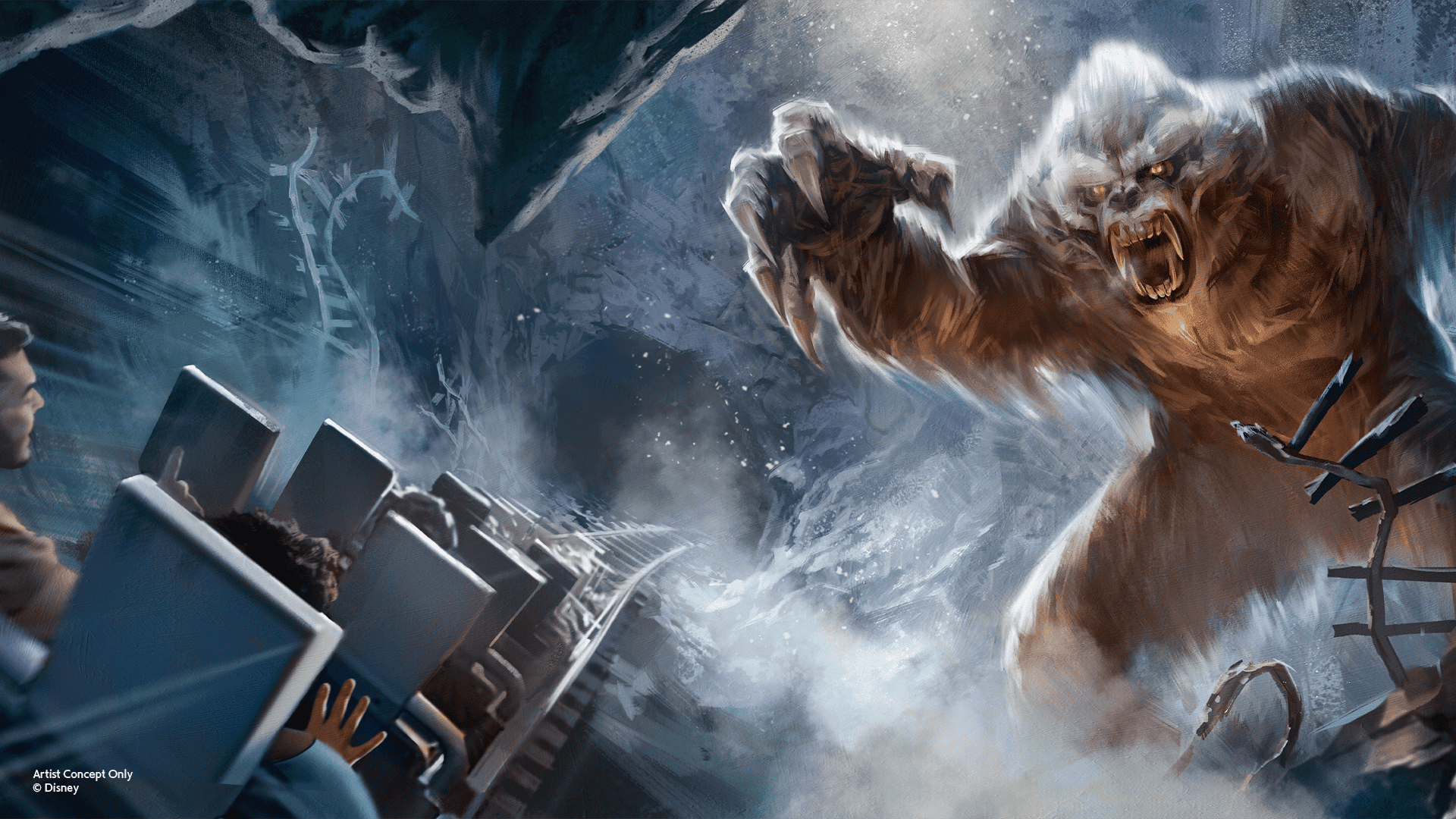 Disney Concept Art of a Working Yeti presented after the announcement the Yeti would be fixed at the D23 Ultimate Fan Event