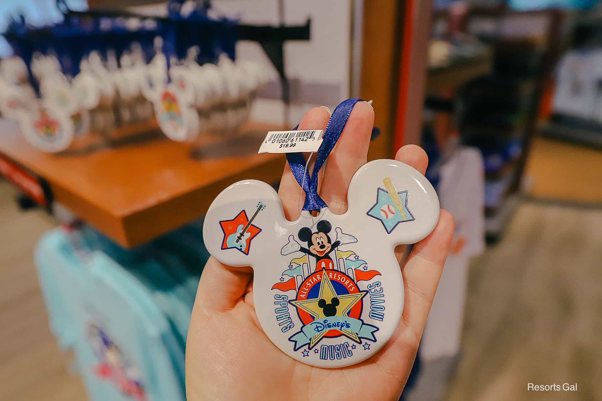 back side of a Disney's All-Star Resort ornament 