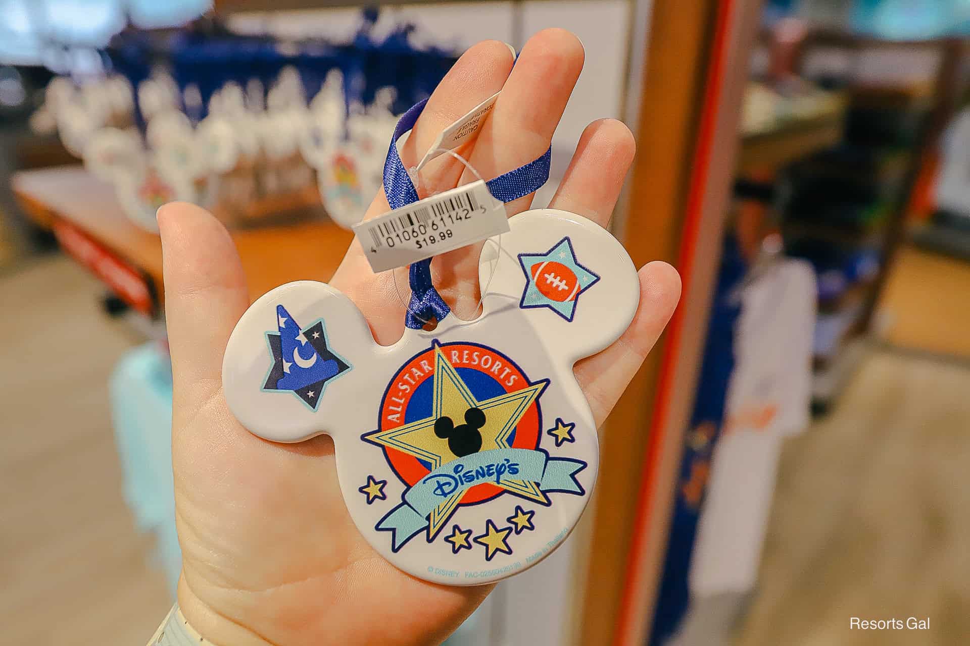 front side of a Disney's All-Star Resort ornament 