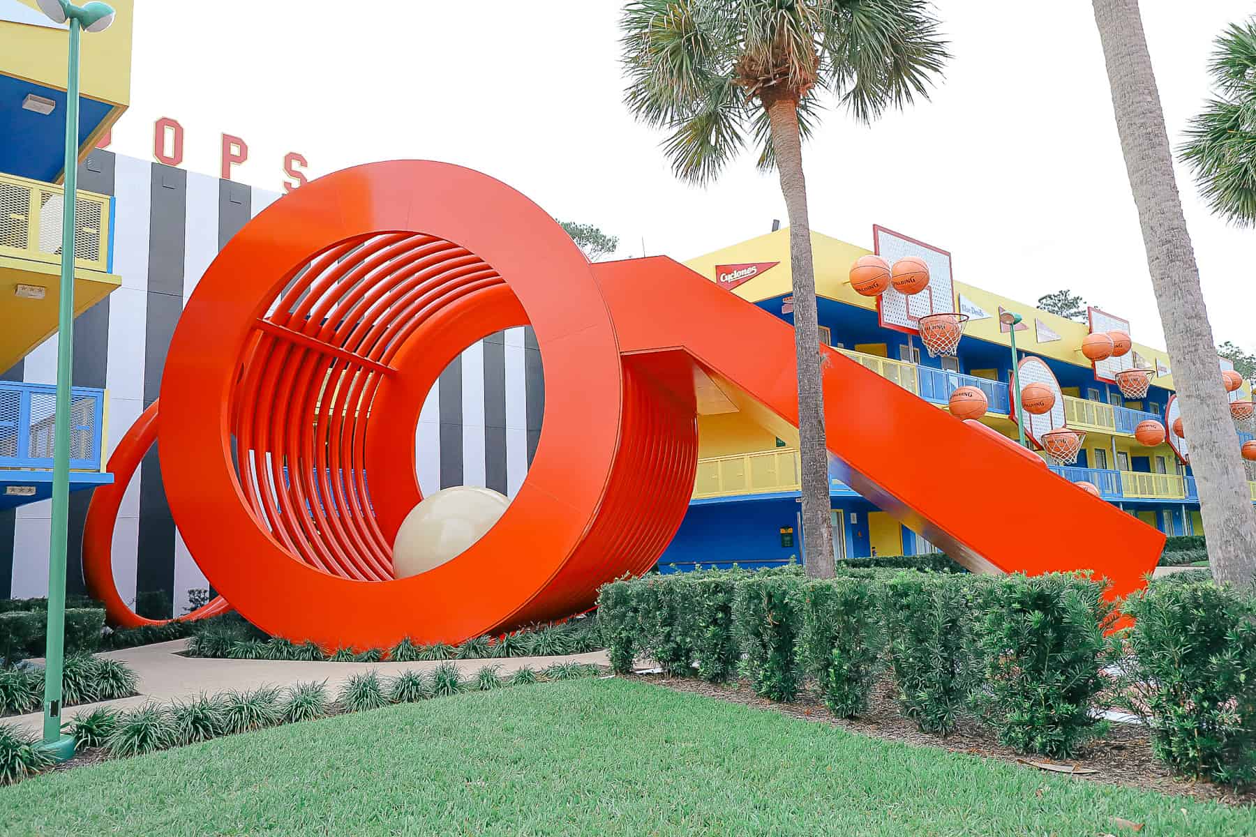 A giant whistle at the Hoops Hotel