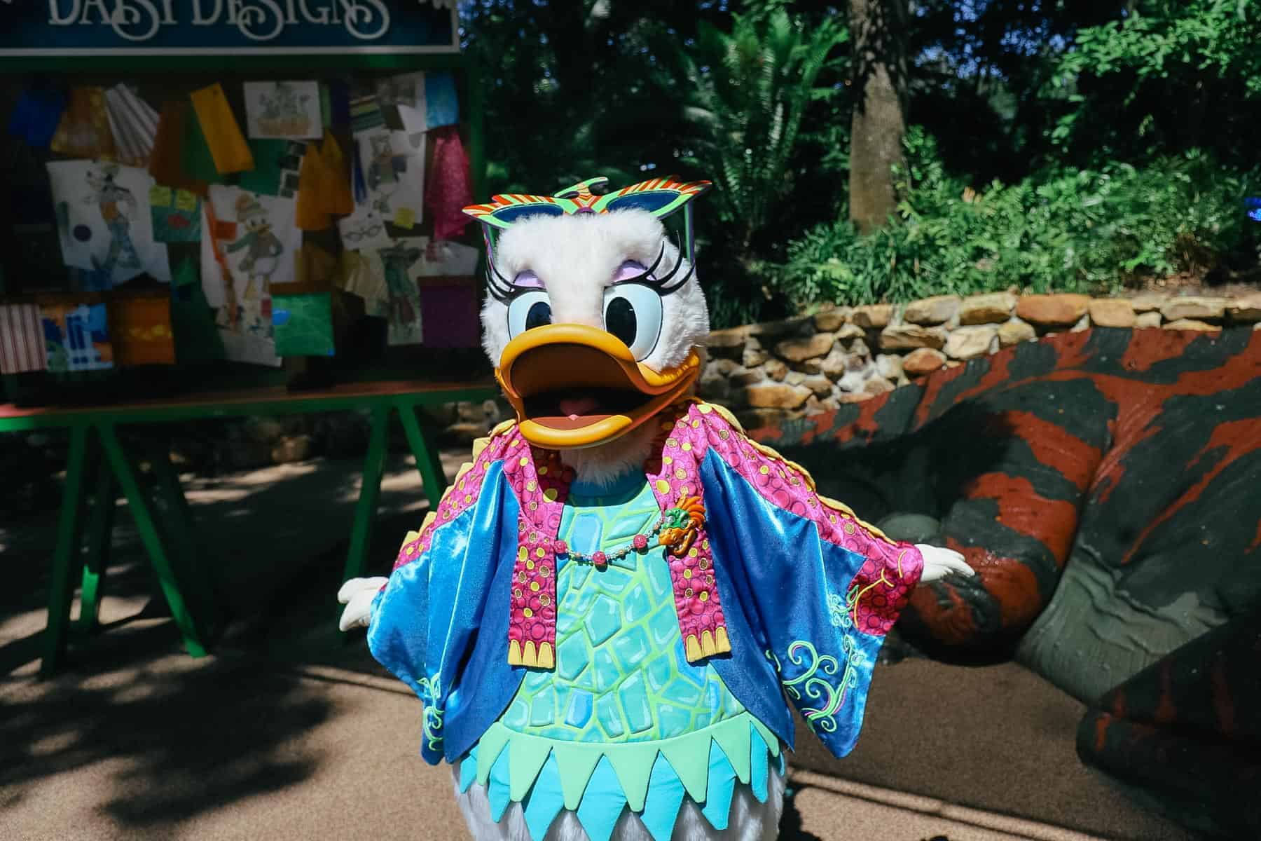 Daisy Duck at her character meet and greet at Disney's Animal Kingdom. 