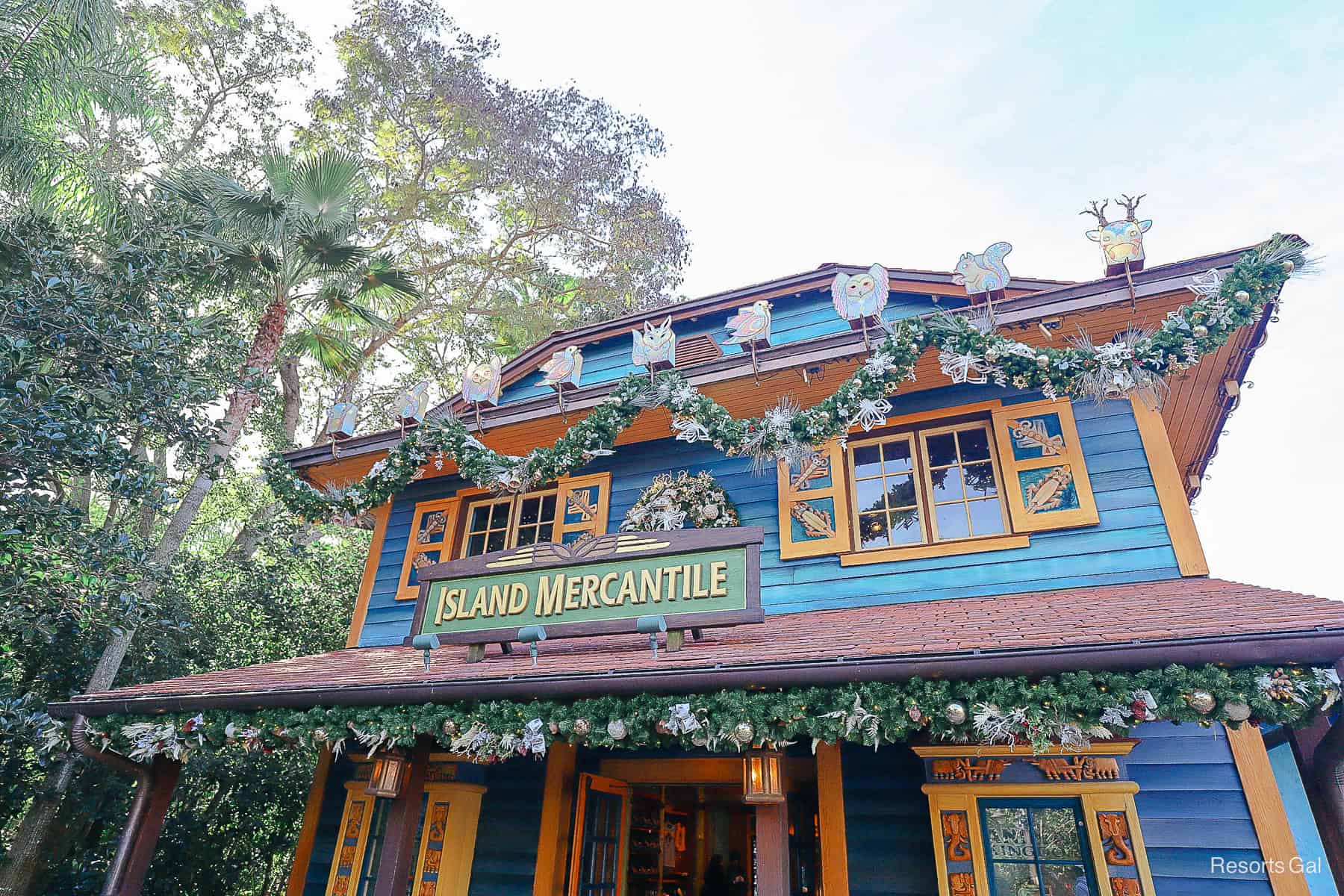 Island Mercantile decorations at Disney's Animal Kingdom in 2025