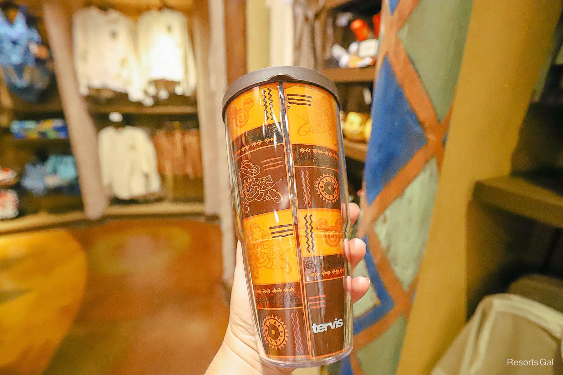 the back of an Animal Kingdom Lodge Tervis Tumbler 