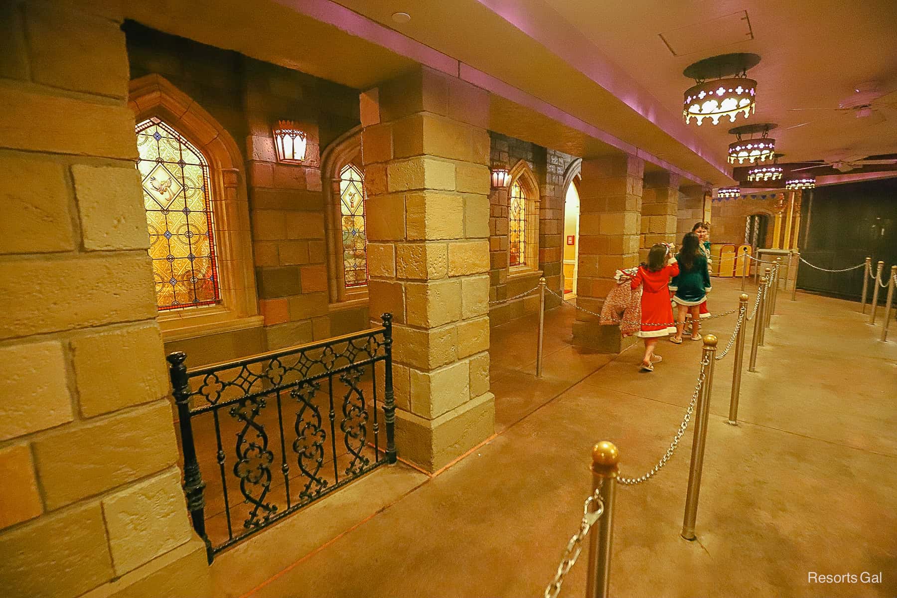 guests joining the queue to meet special holiday princesses during the Christmas Party 