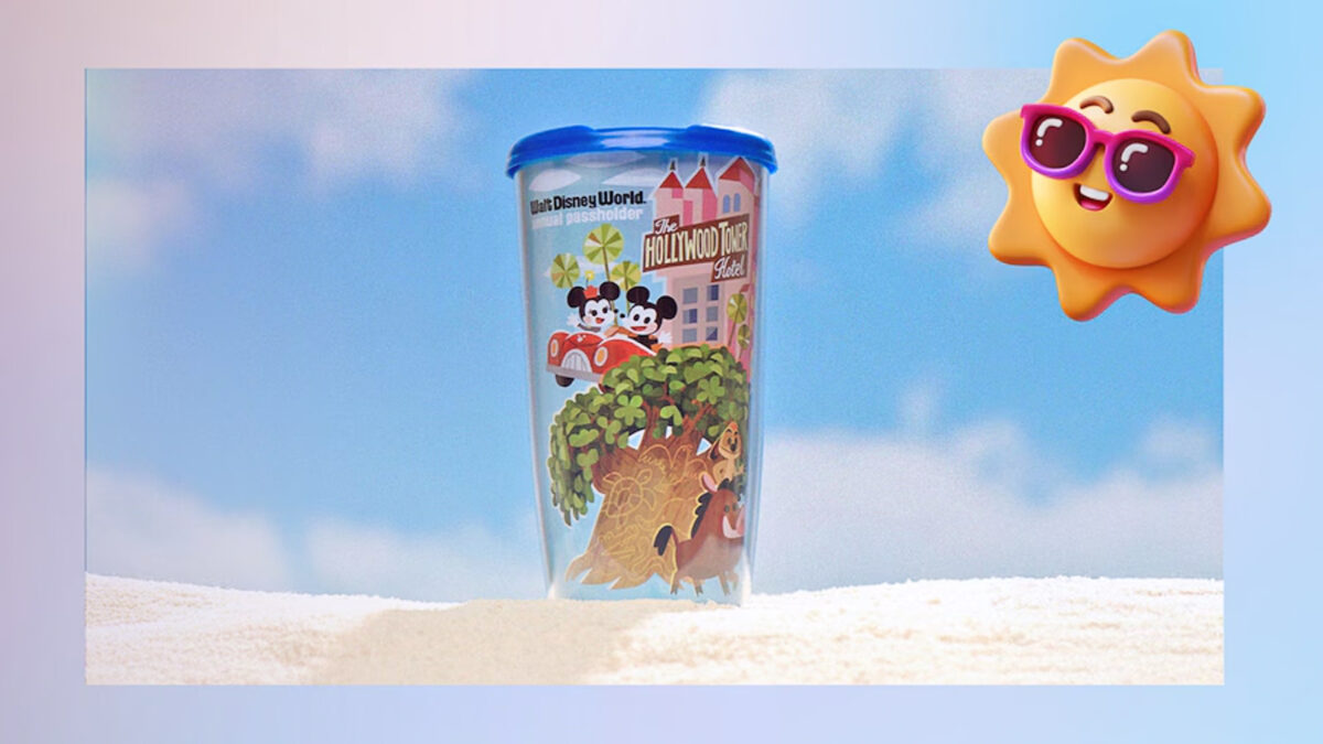 a tumbler with Disney parks references 
