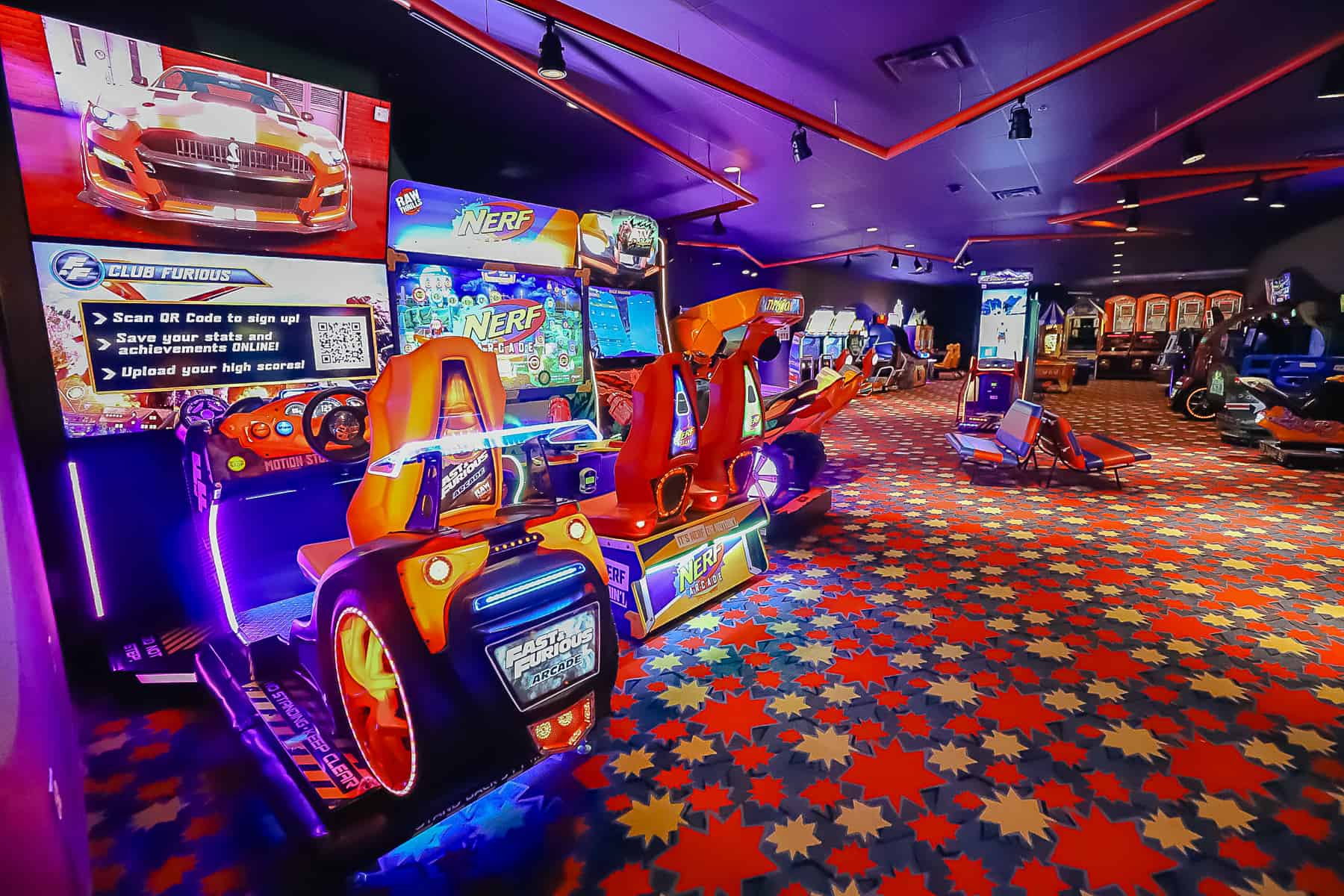 the arcade at Pop Century 