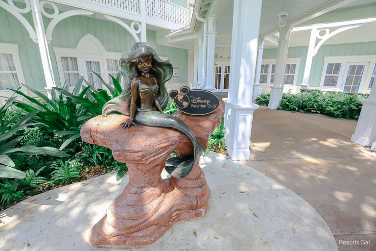 Ariel Statue Disney Vacation Club at Beach Club Villas