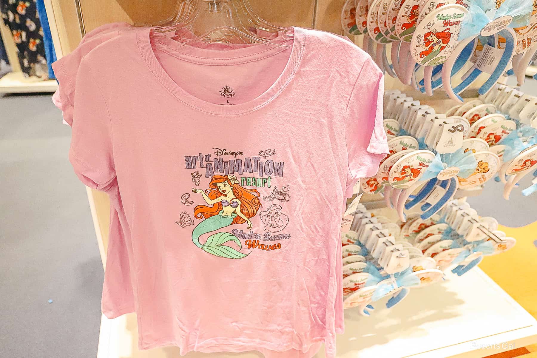 Pink Little Mermaid shirt representing Art of Animation 