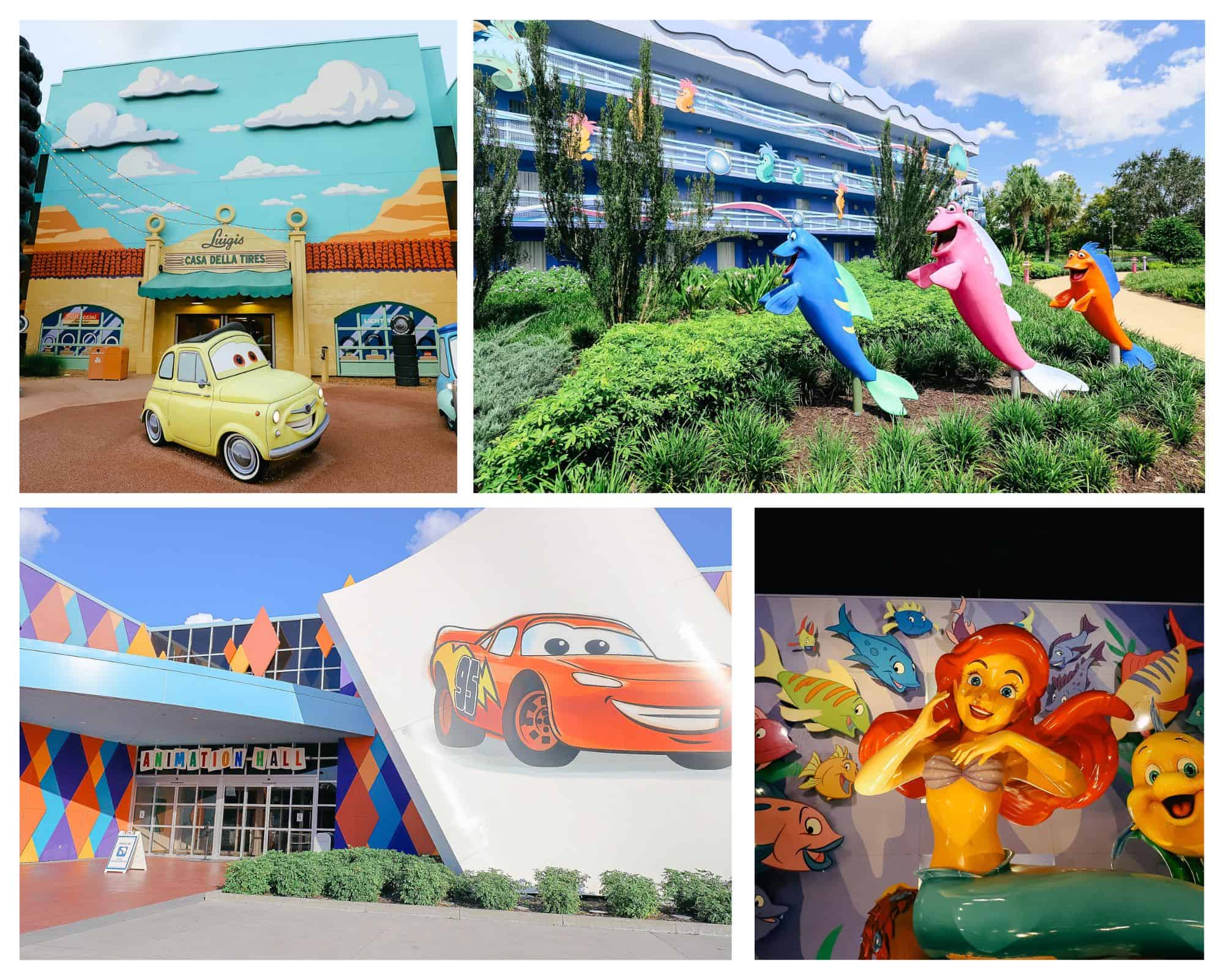 a collage with sections representing Disney's Art of Animation