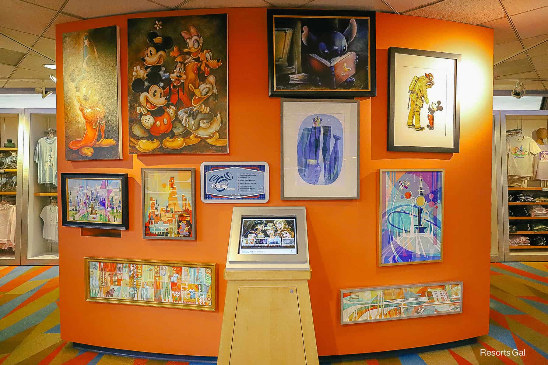 The Art of Disney on Demand Kiosks Locations at Disney’s Resort Hotels