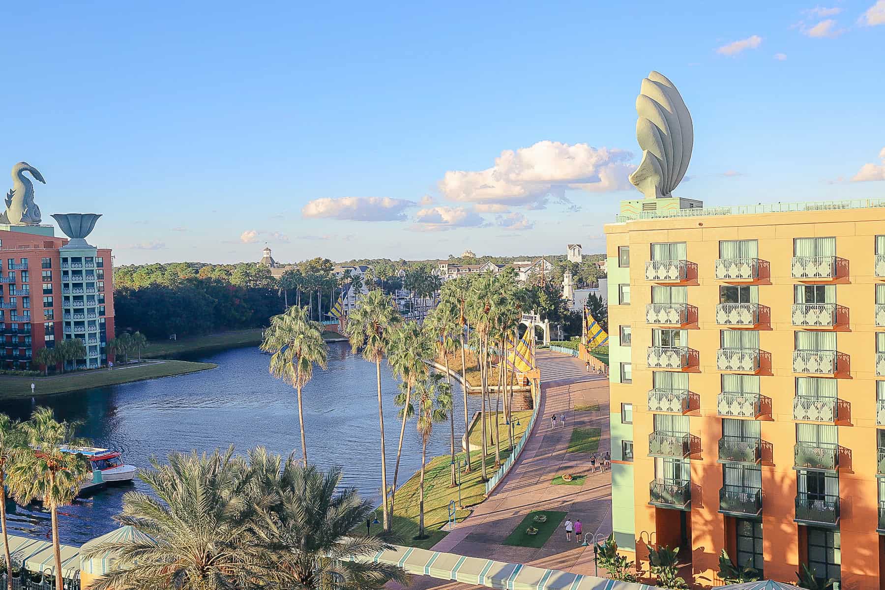 a view from a balcony room facing Crescent Lake 