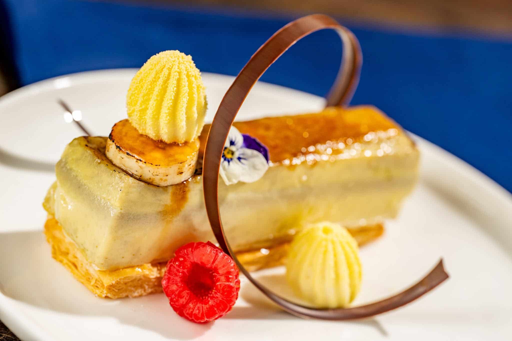 an order of banana creme brulee
