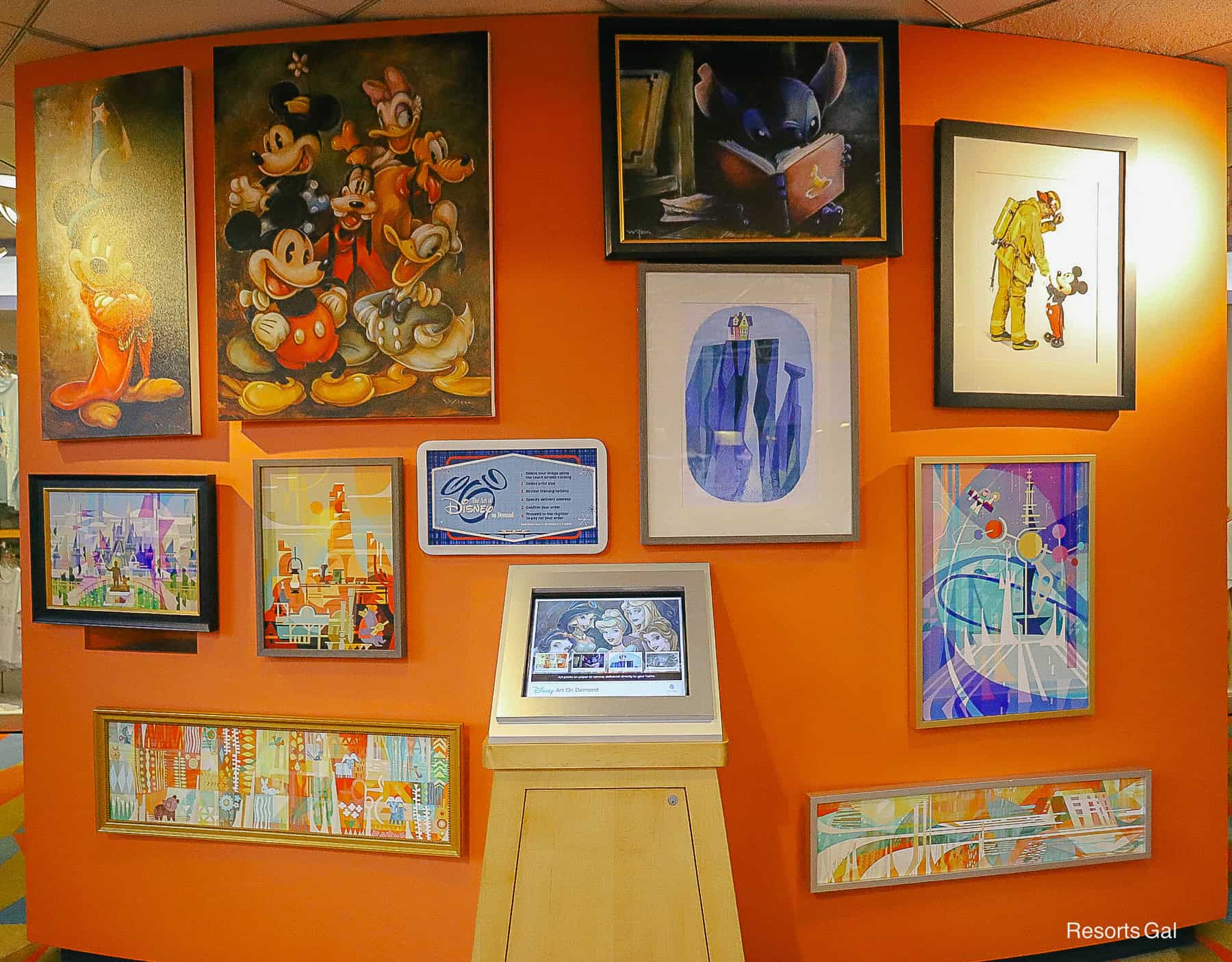 an art display on the wall of BayView Gifts with the on demand kiosk