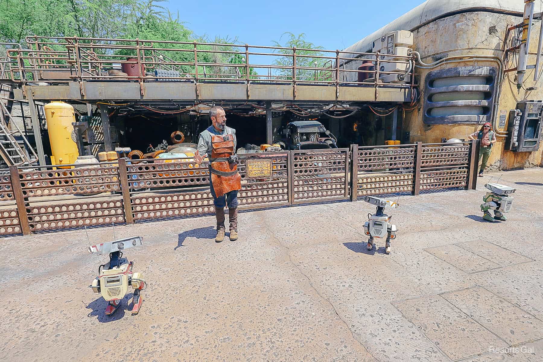 the BDX Droids at Galaxy's Edge in Hollywood Studios 