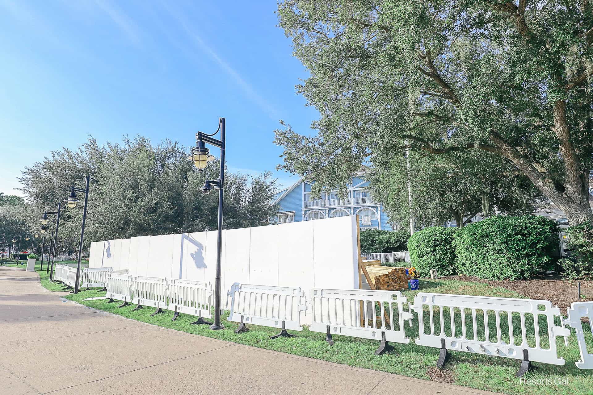 new construction walls installed at the Beach Club as of August 2026