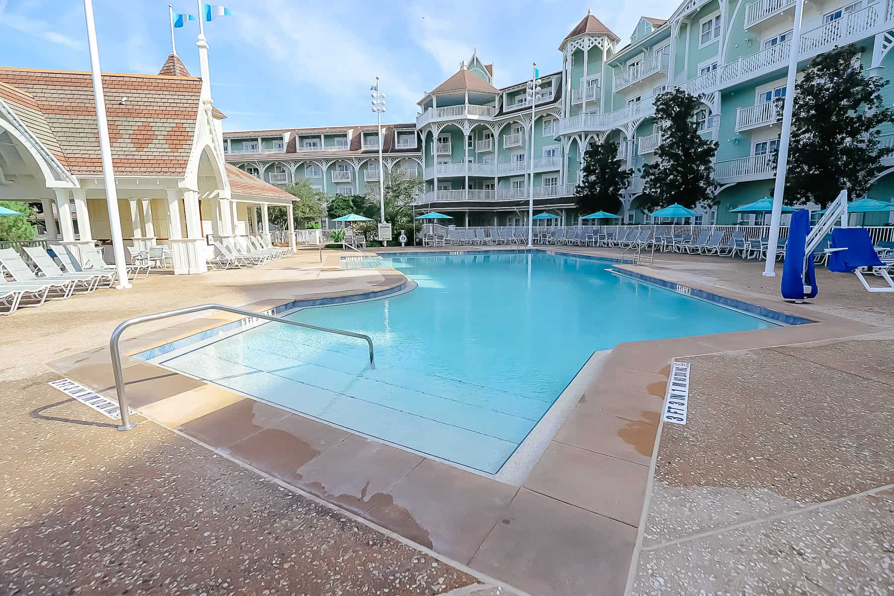Newly resurfaced pool at Disney's Beach Club Villas