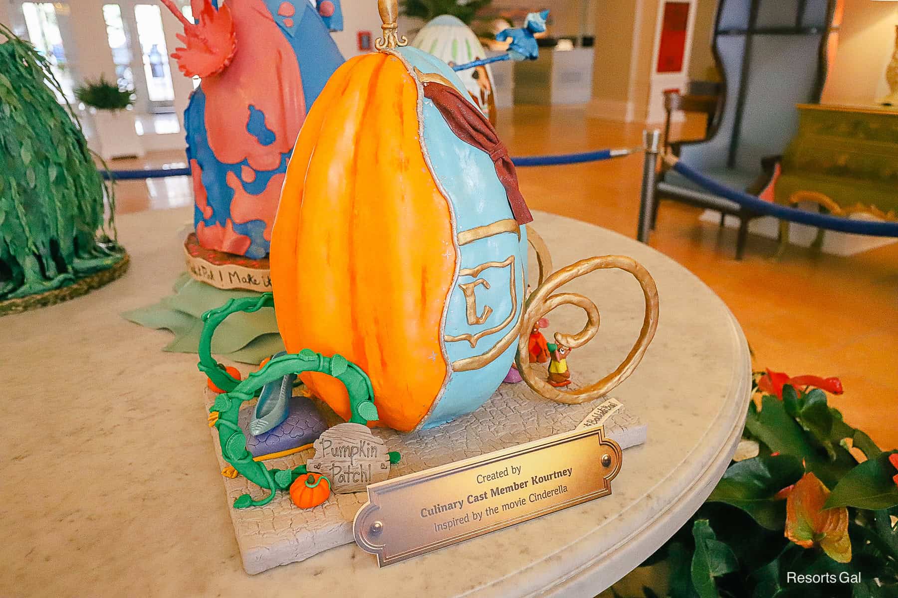 a part pumpkin. part coach themed Easter Egg 