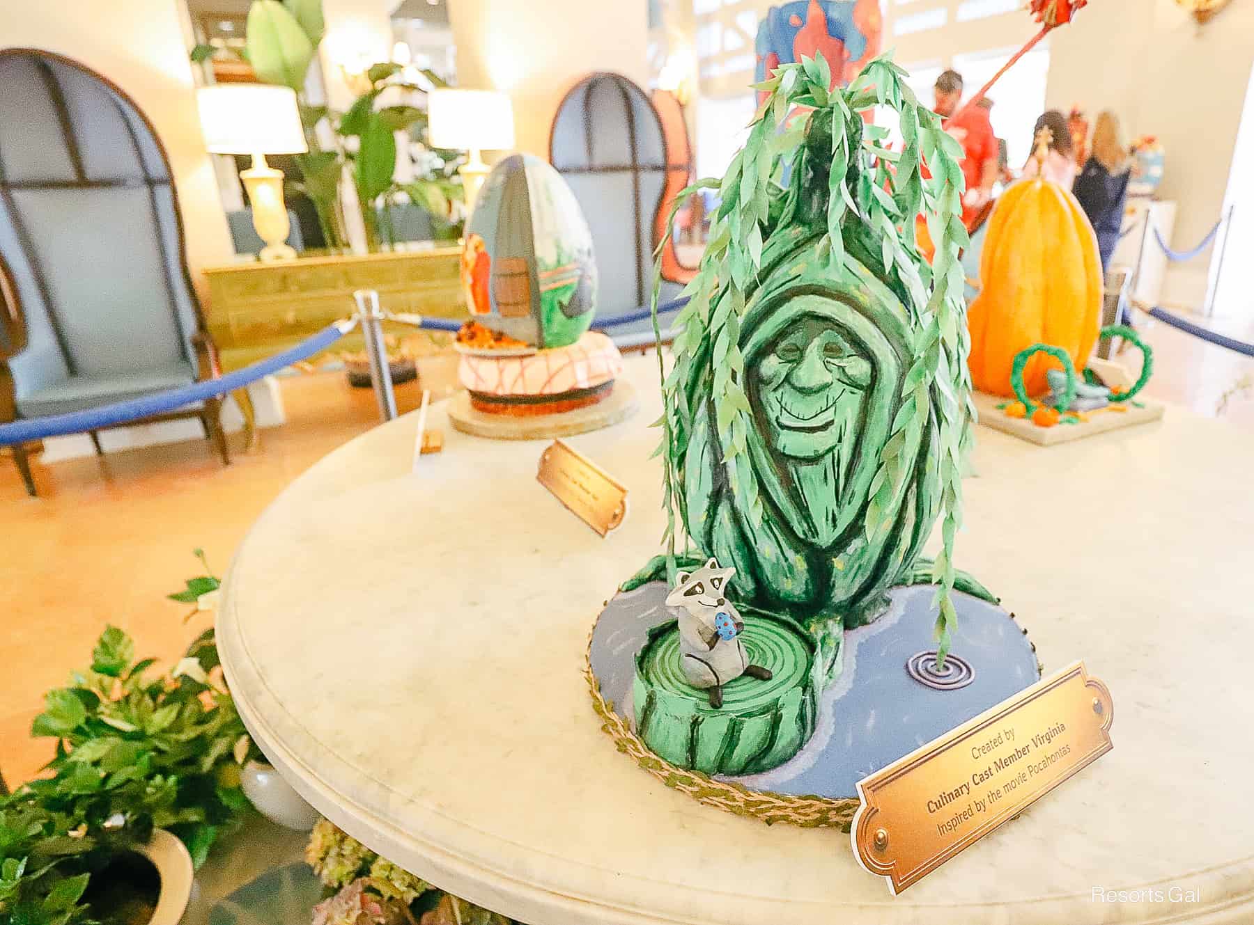 an Easter Egg sculpted to resemble Grandmother Willow 