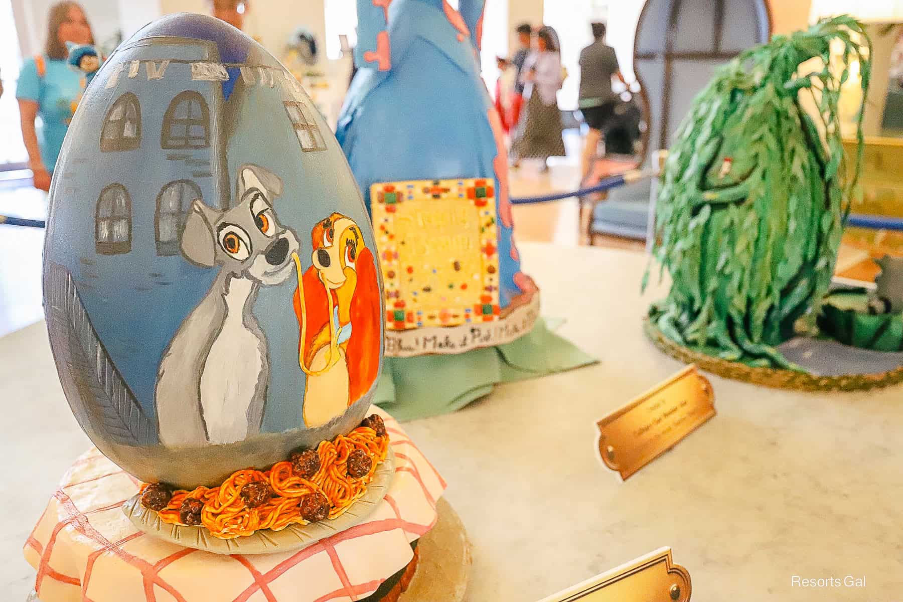 a Lady and the Tramp themed Easter Egg at Disney's Beach Club 