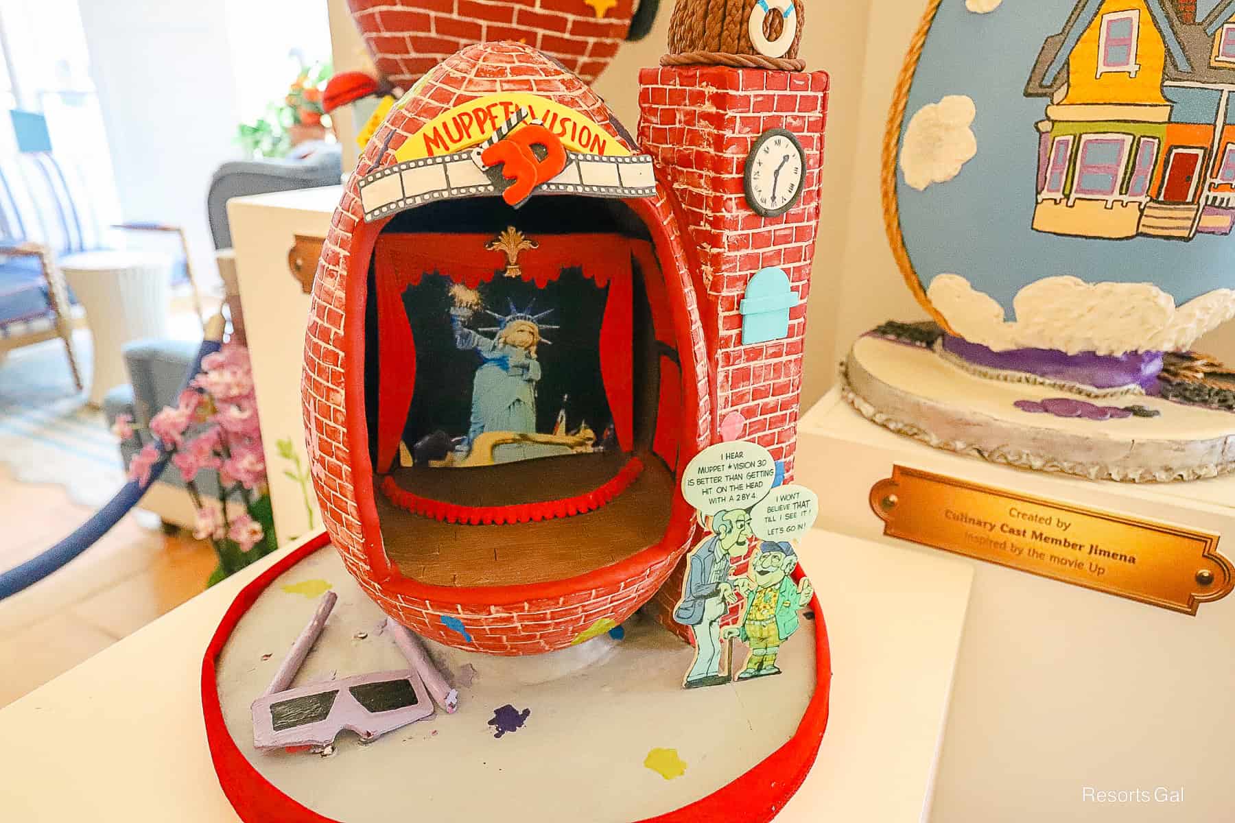 a Muppet Vision 3D Easter Egg on display at Disney's Beach Club Resort 