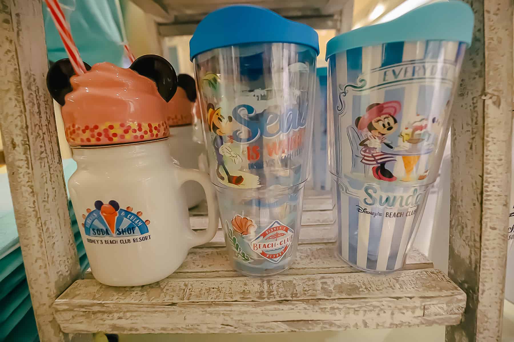 tumblers with Beach Club branding