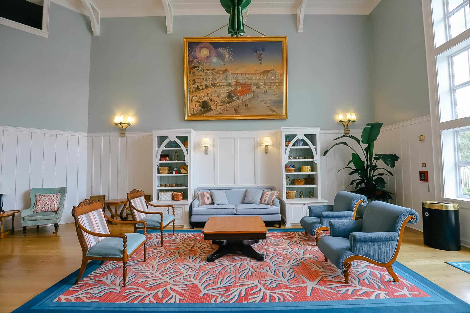 a living room like space in the Breezeway at Beach Club Villas 