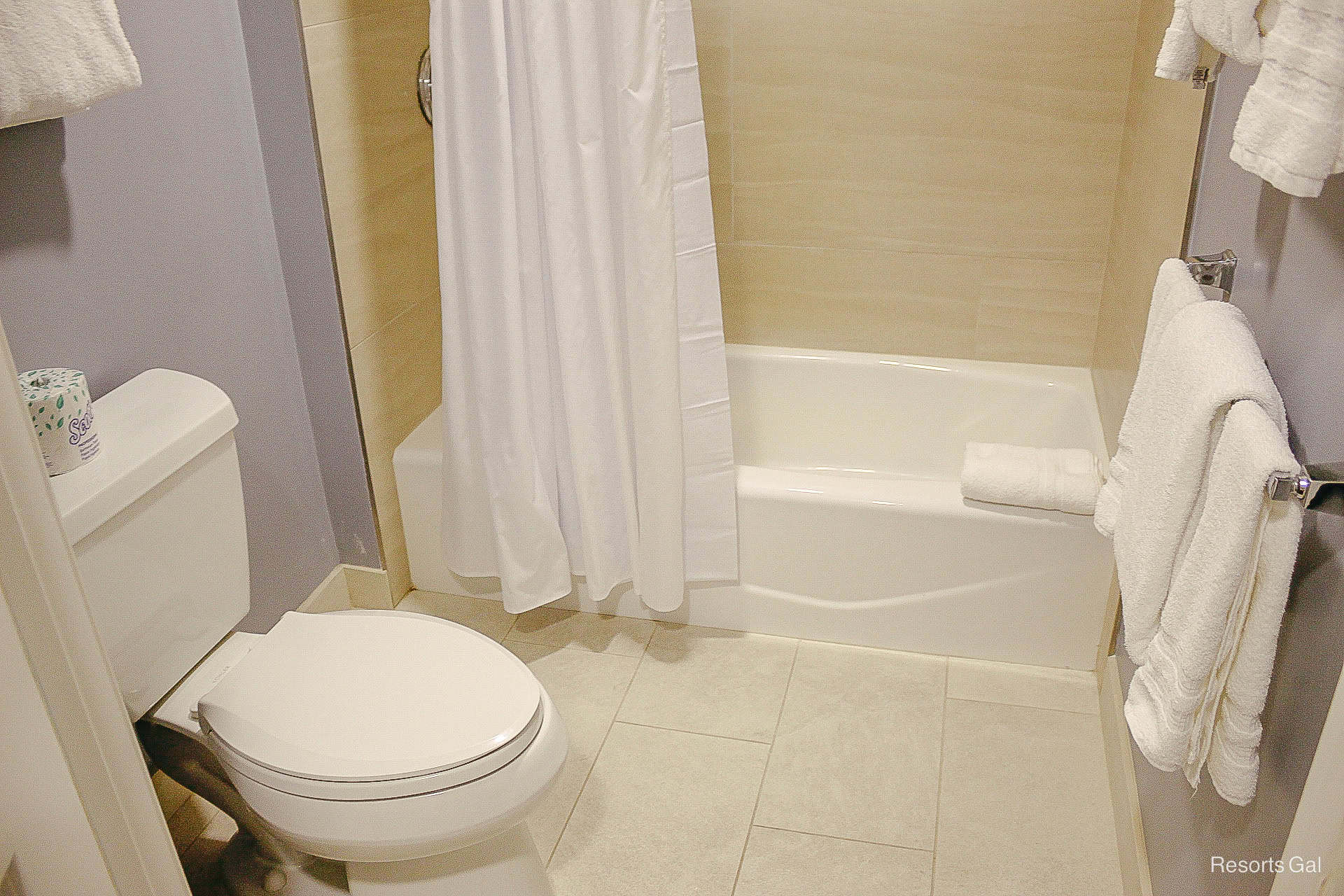 a tub with a shower combination 