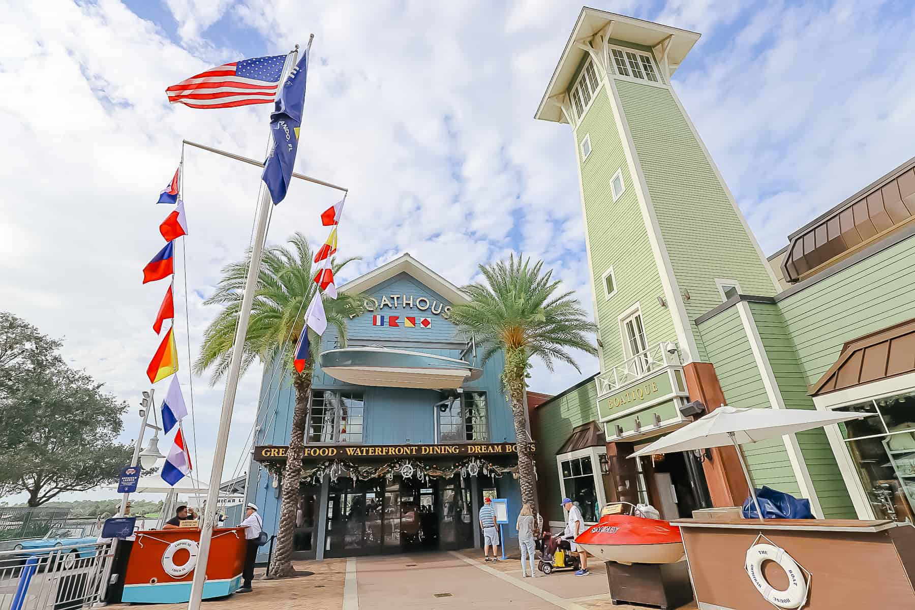 entrance to The Boathouse restaurant at Disney Springs 