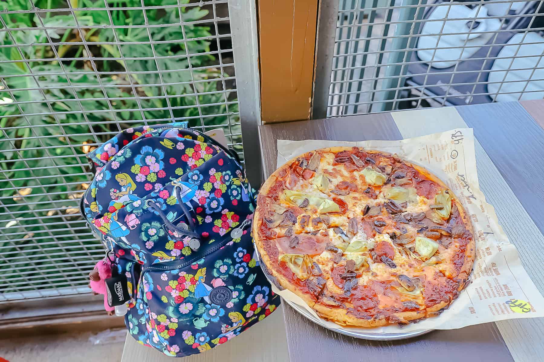 a pizza from Disney Springs 