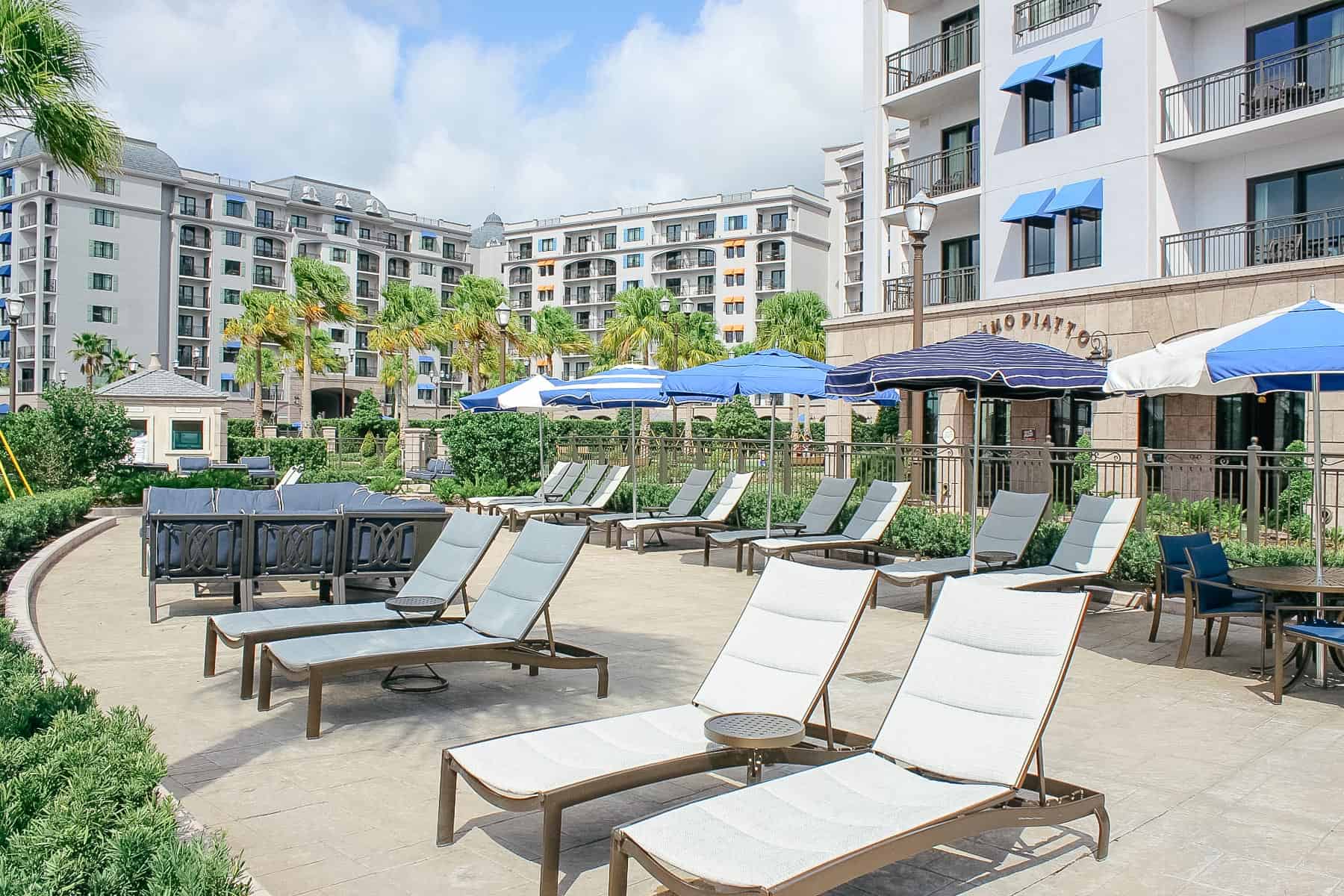 lounge area at the Riviera Pool