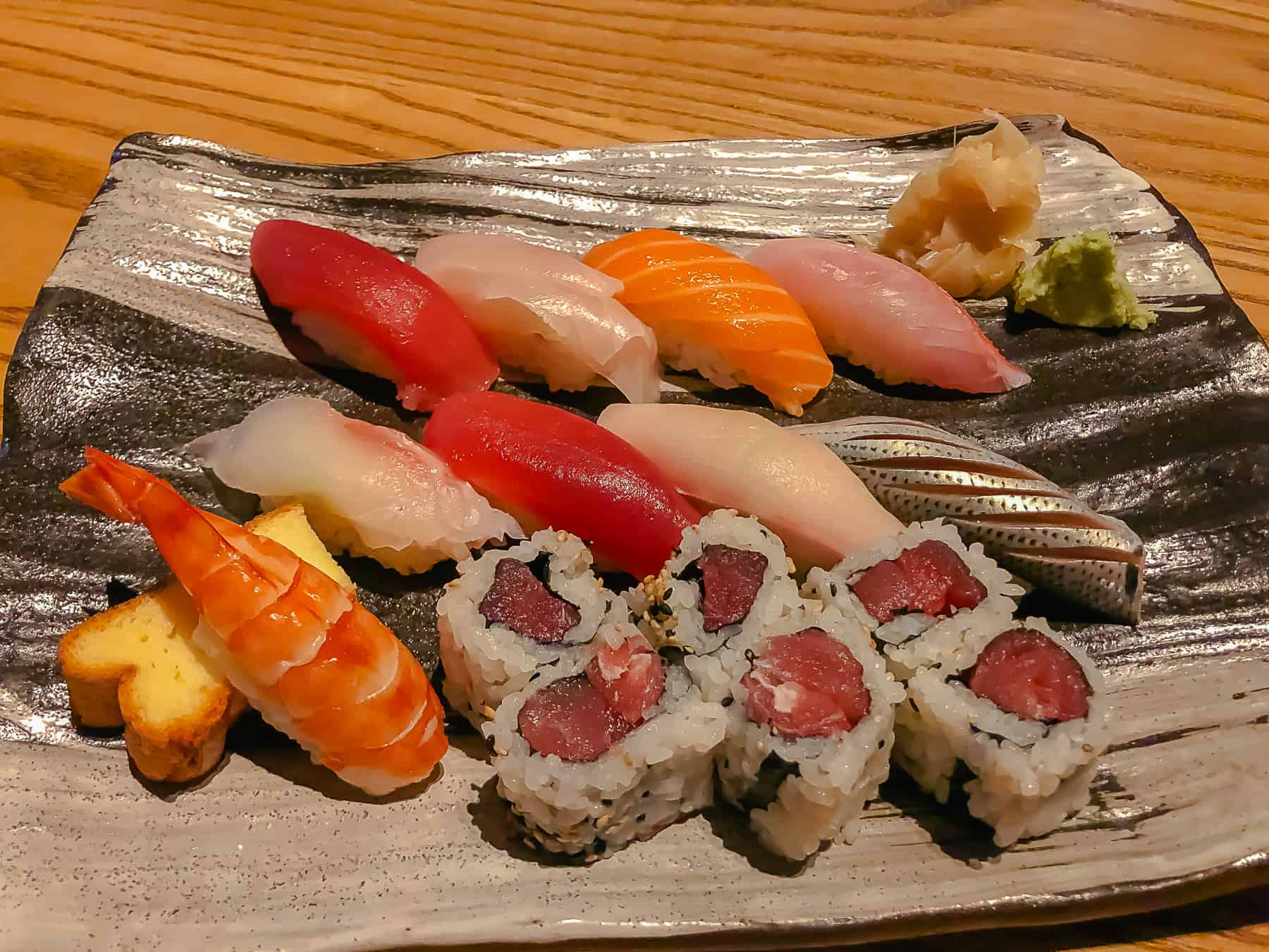 a platter of sushi from Morimoto Asia at Disney Springs 