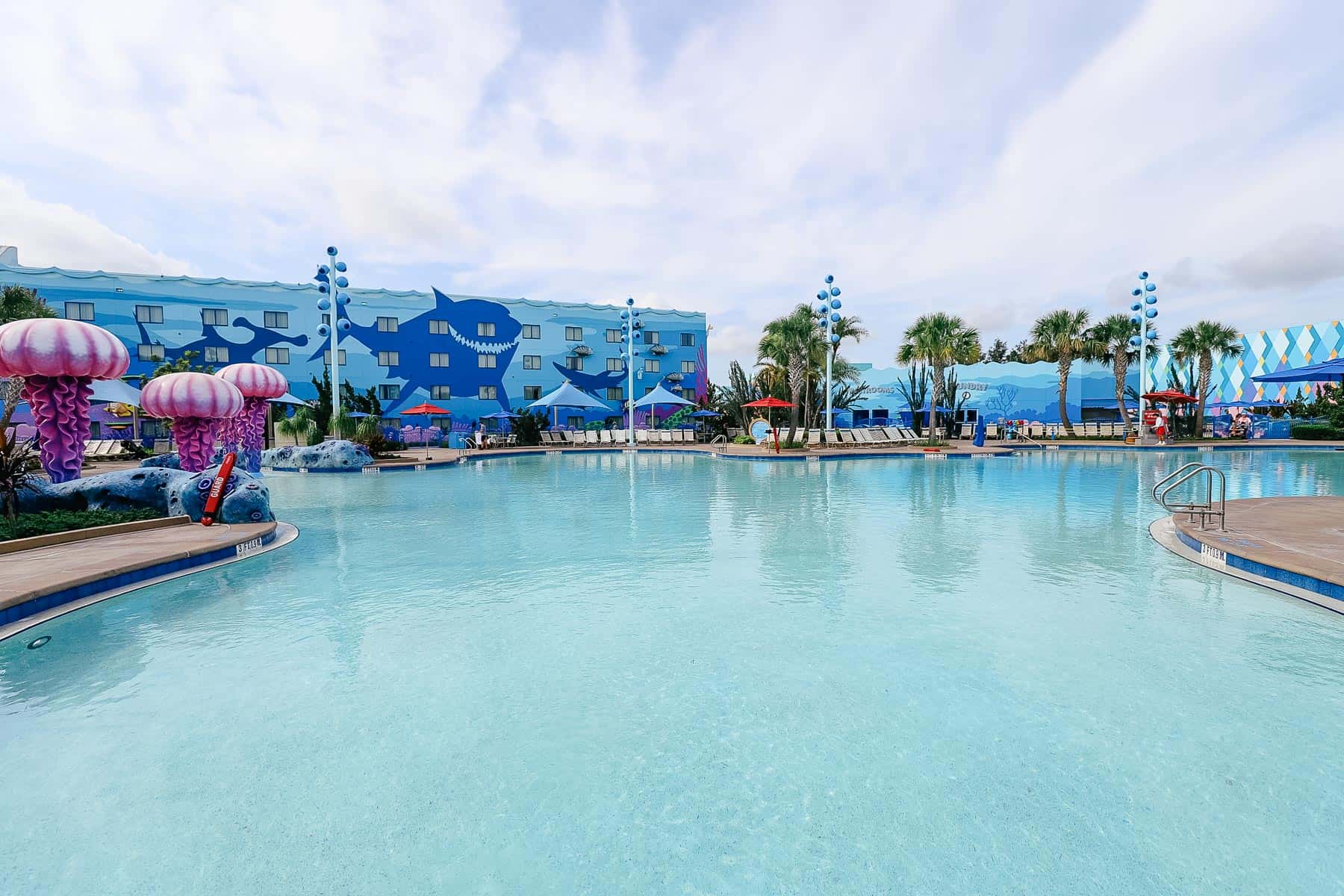 The Big Blue Pool is the largest pool at Walt Disney World. 